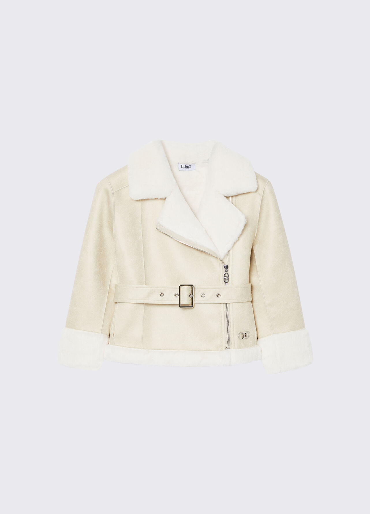 Giaccone in teddy - LIGHT BEIGE
