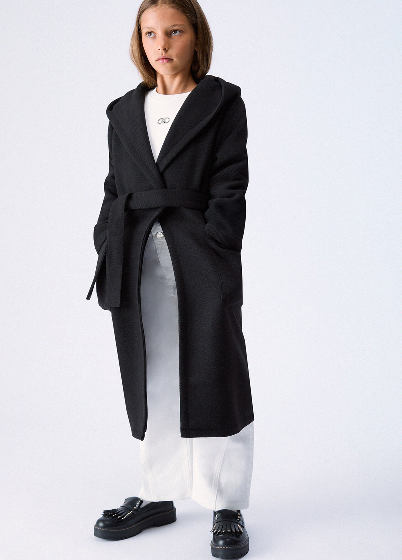 Felpa con stringhe - WHITE