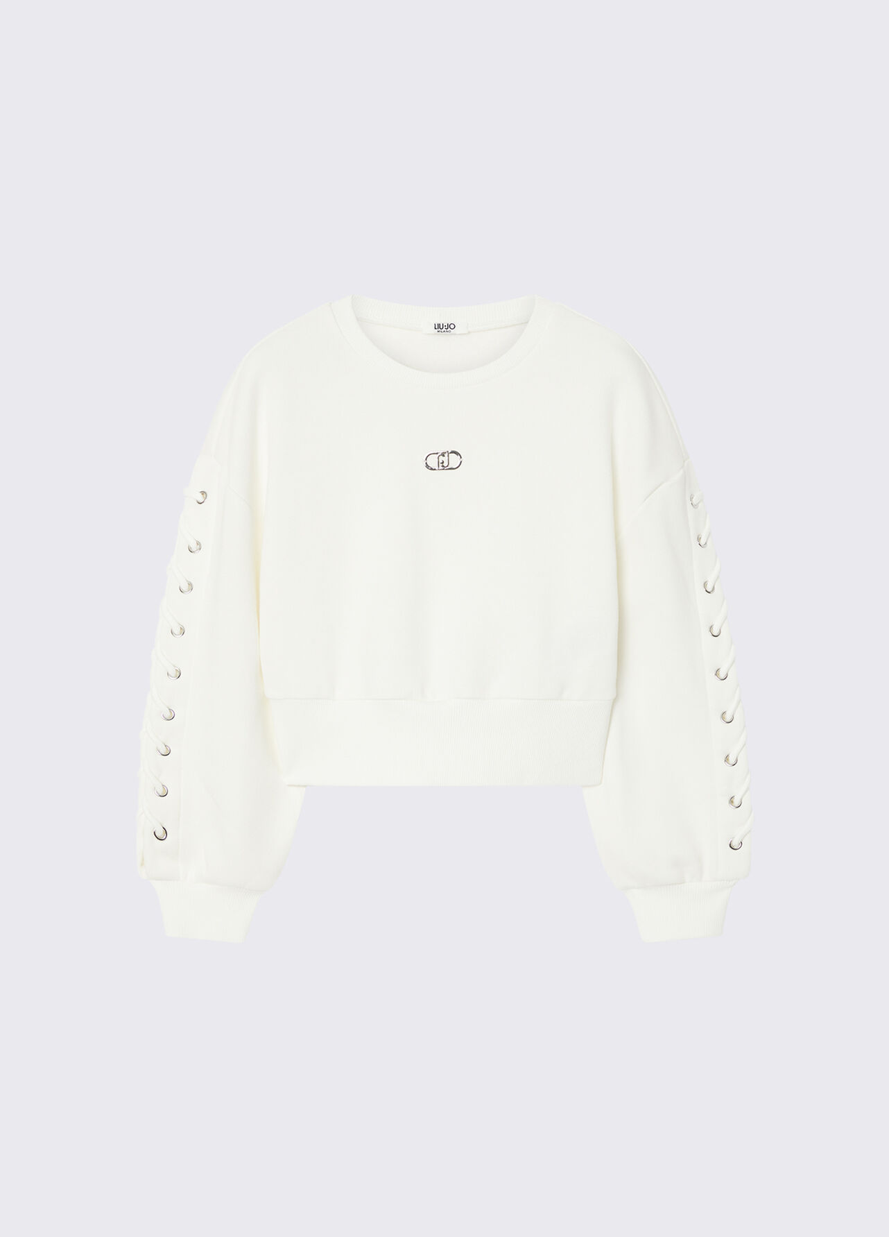 Felpa con stringhe - WHITE