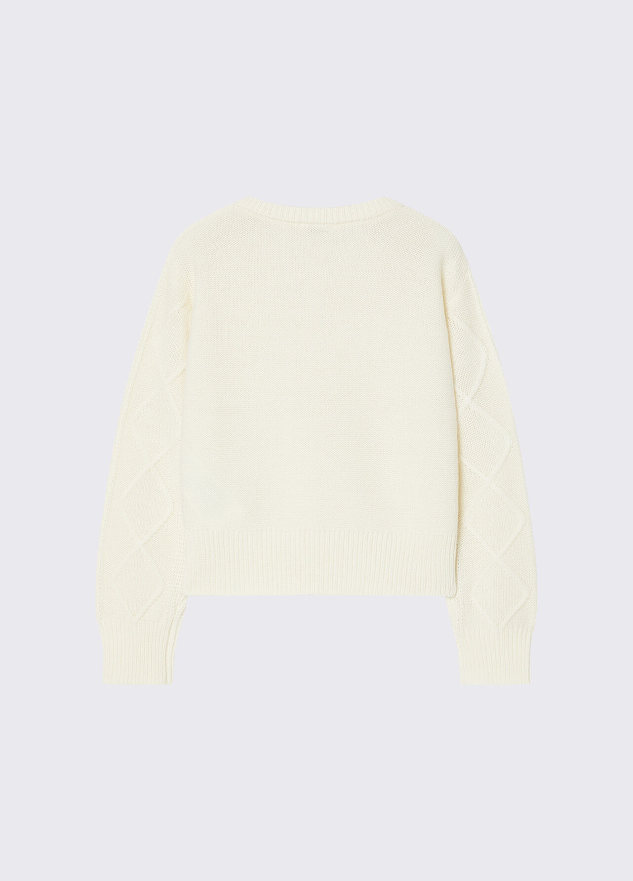 Maglia in lana con paillettes - WHITE
