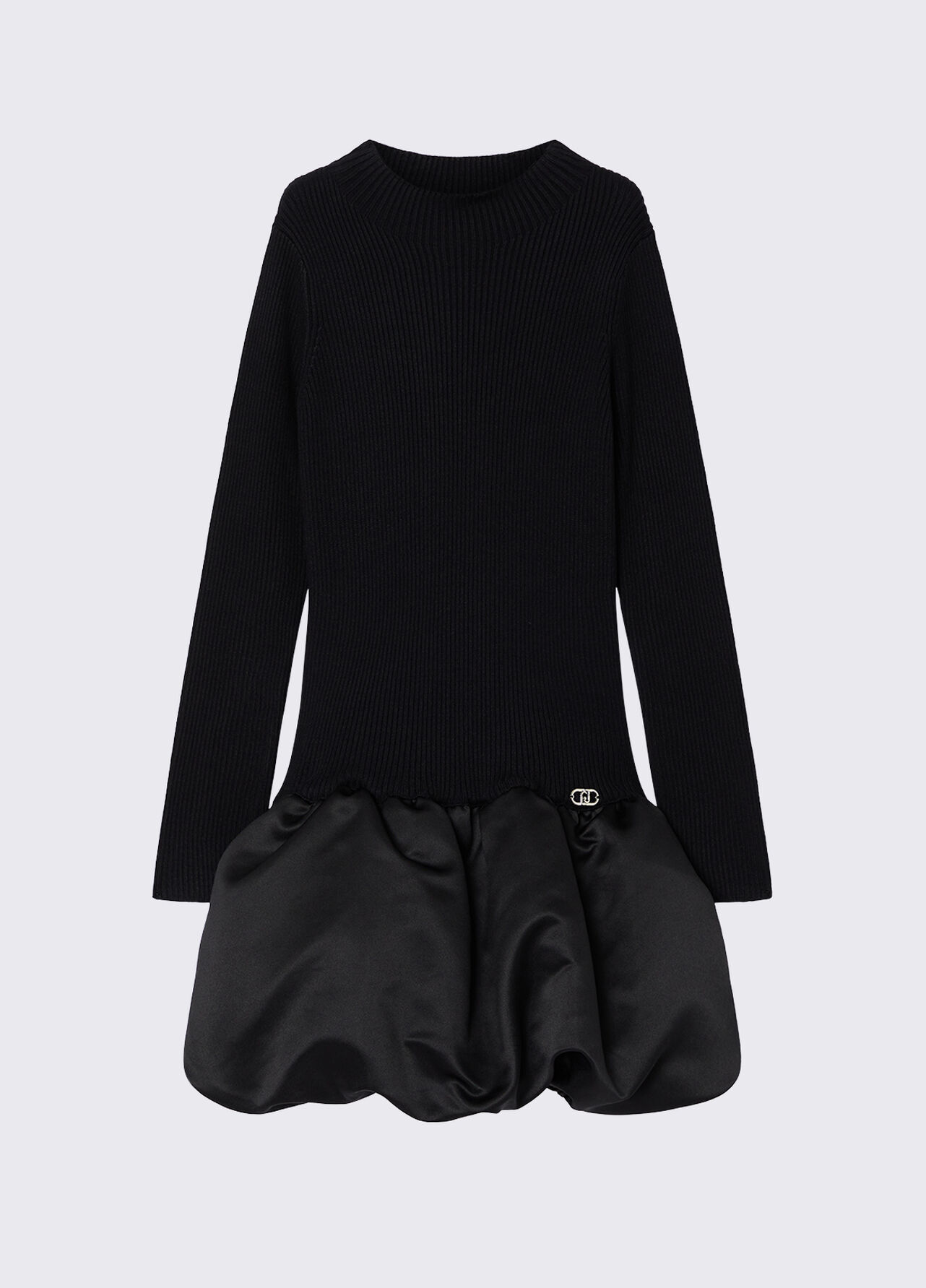 Abito corto in maglia - BLACK