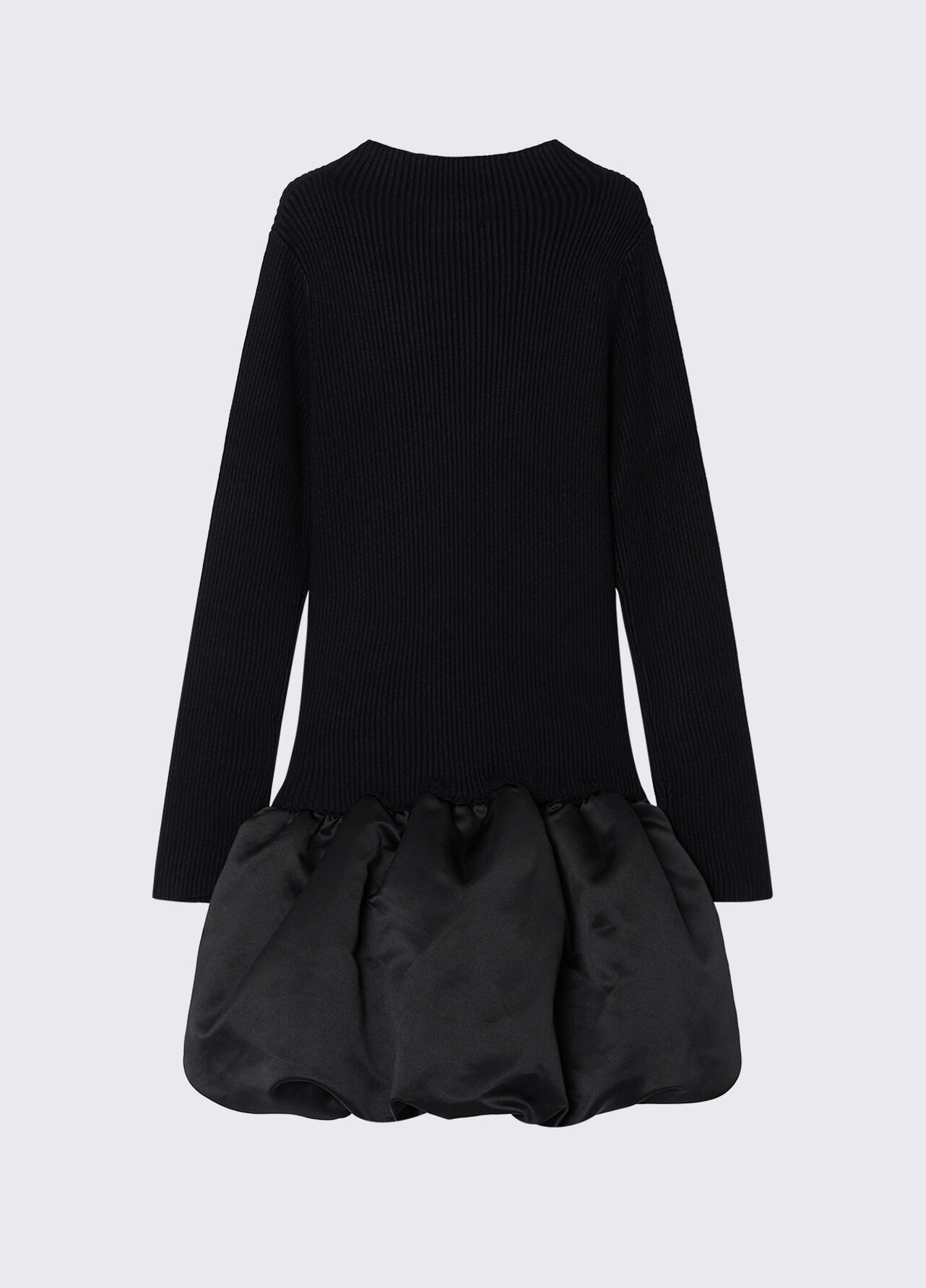 Abito corto in maglia - BLACK