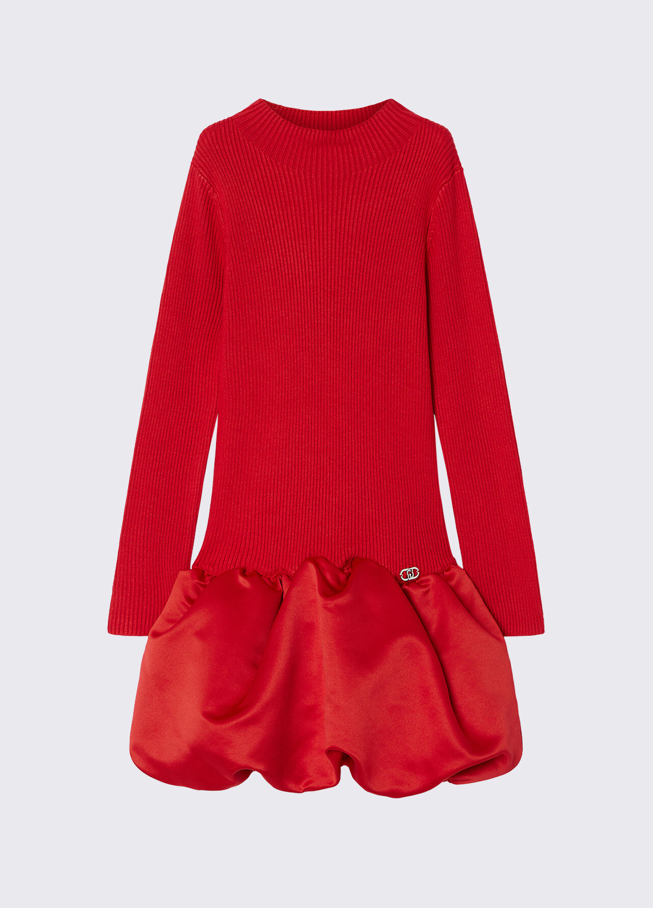 Abito corto in maglia - RED