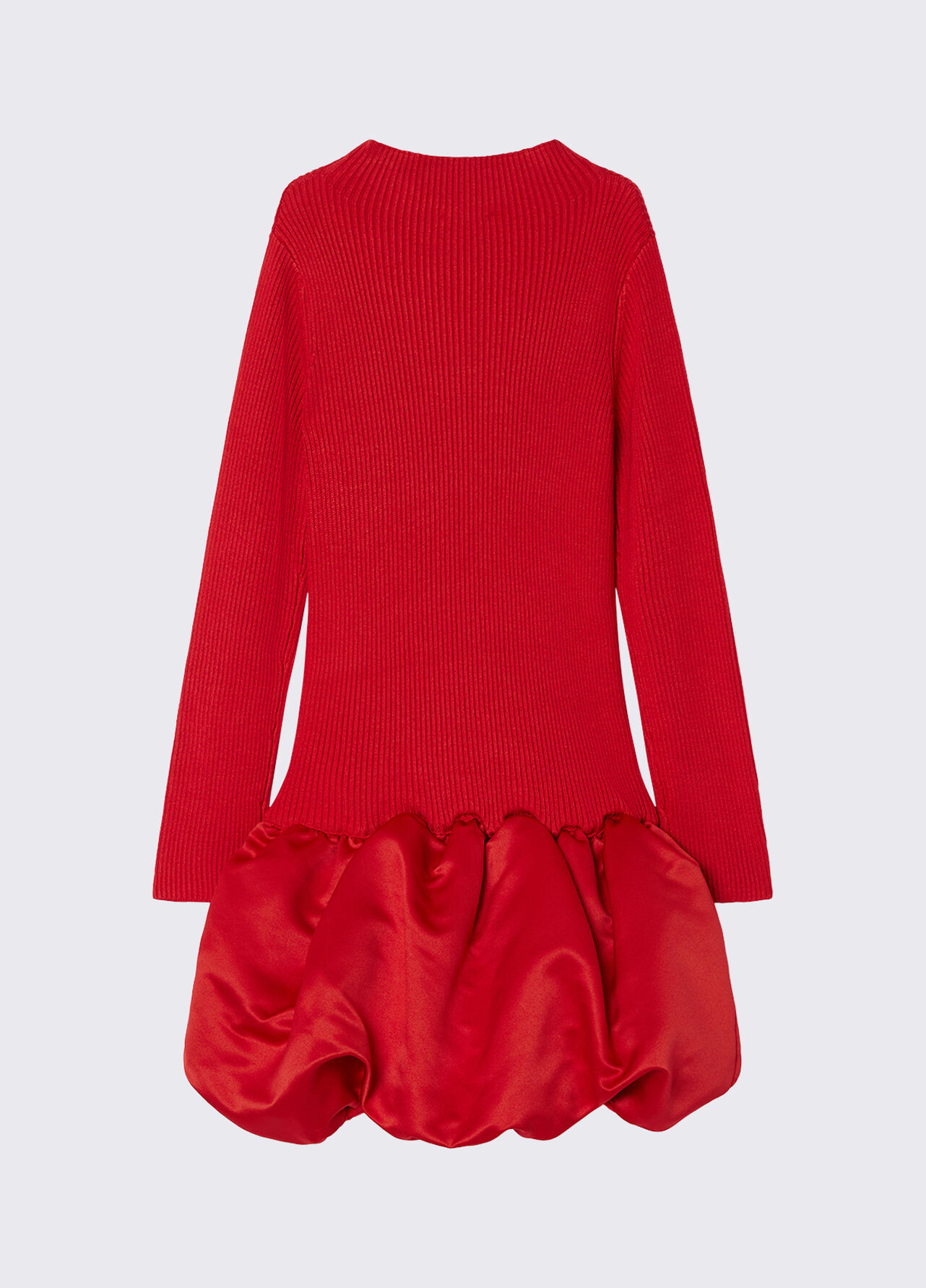 Abito corto in maglia - RED