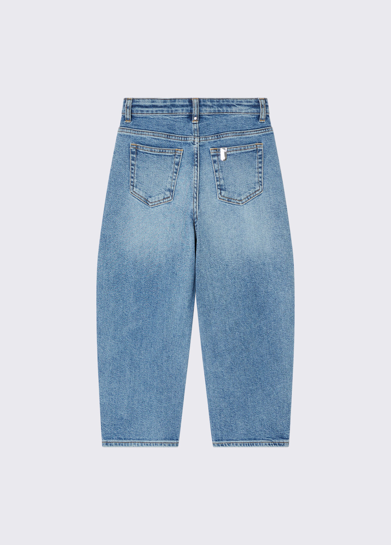 Pantaloni balloon con applicazioni - BLUE DENIM