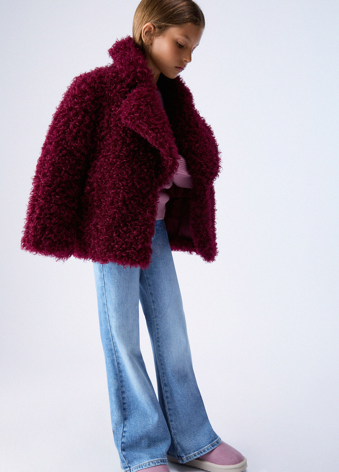 Jeans flare con dettagli used - BLUE DENIM