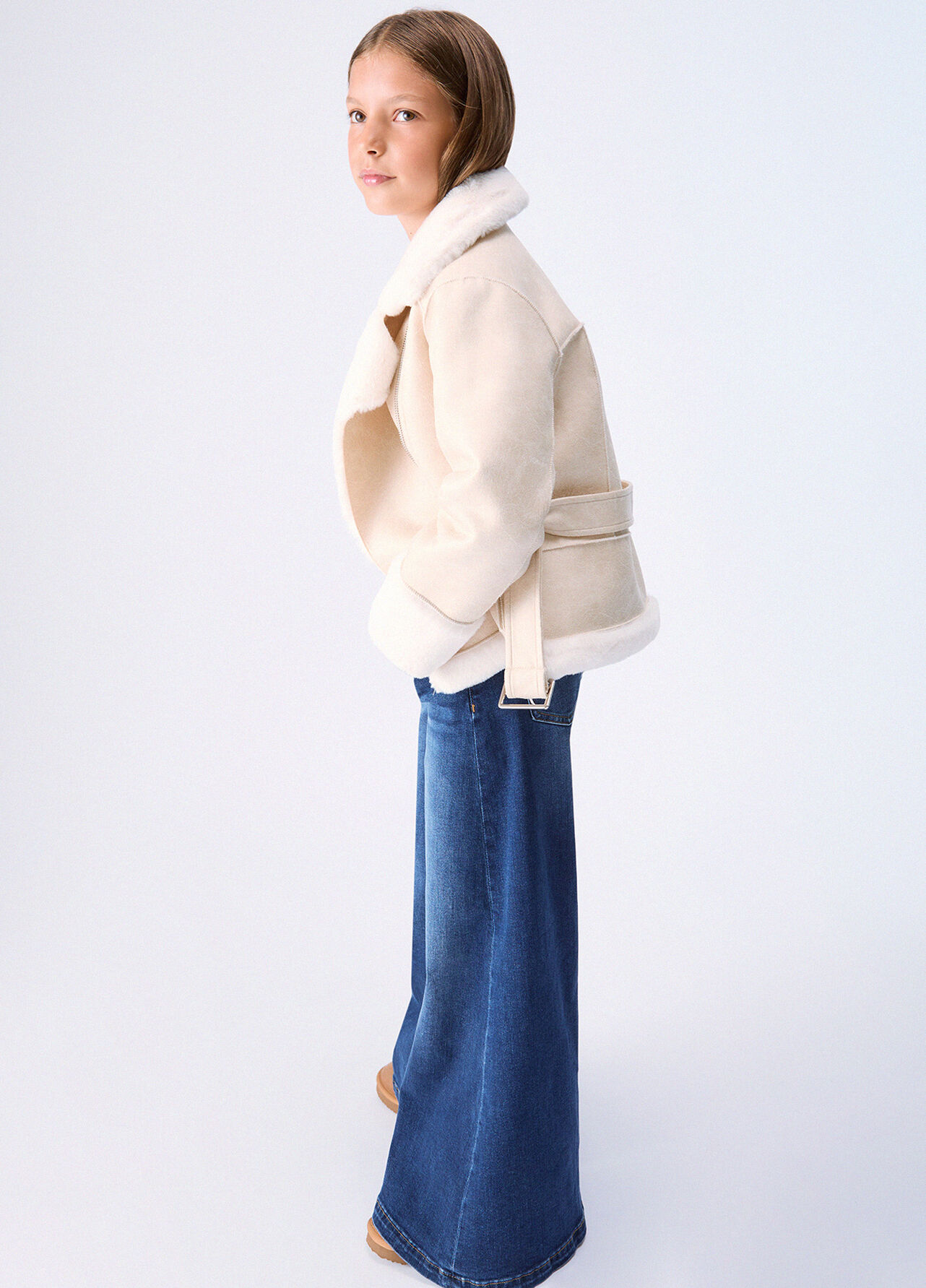 Jeans wide-leg - BLUE DENIM