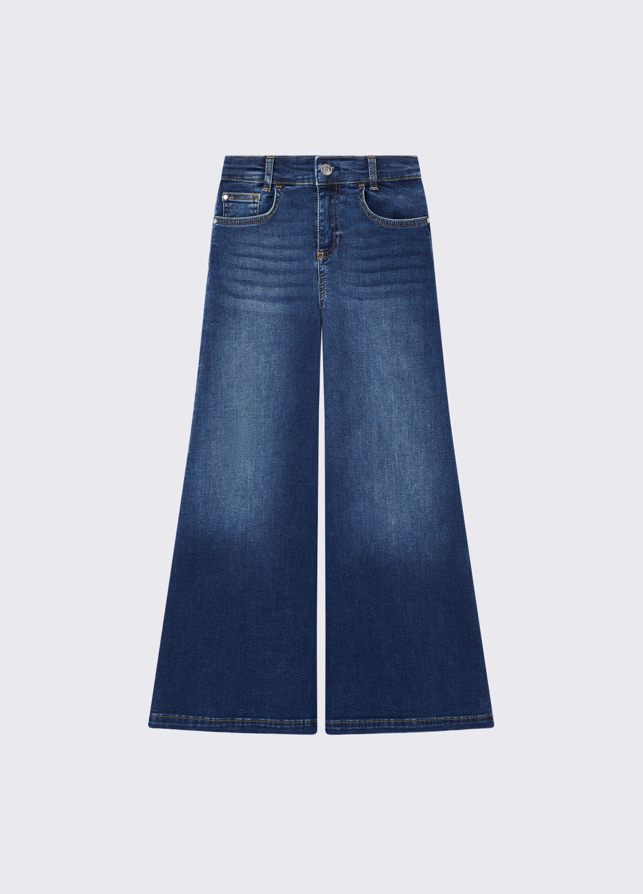 Jeans wide-leg - BLUE DENIM