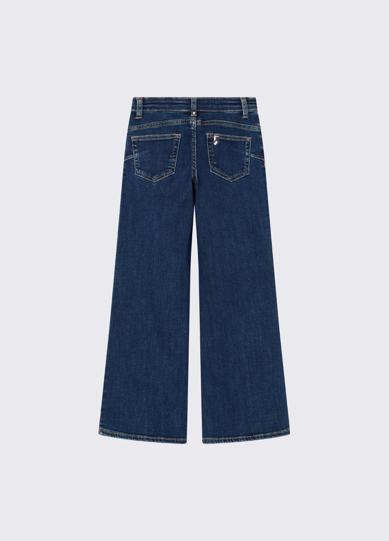 Jeans straight con applicazioni - DARK BLUE DENIM