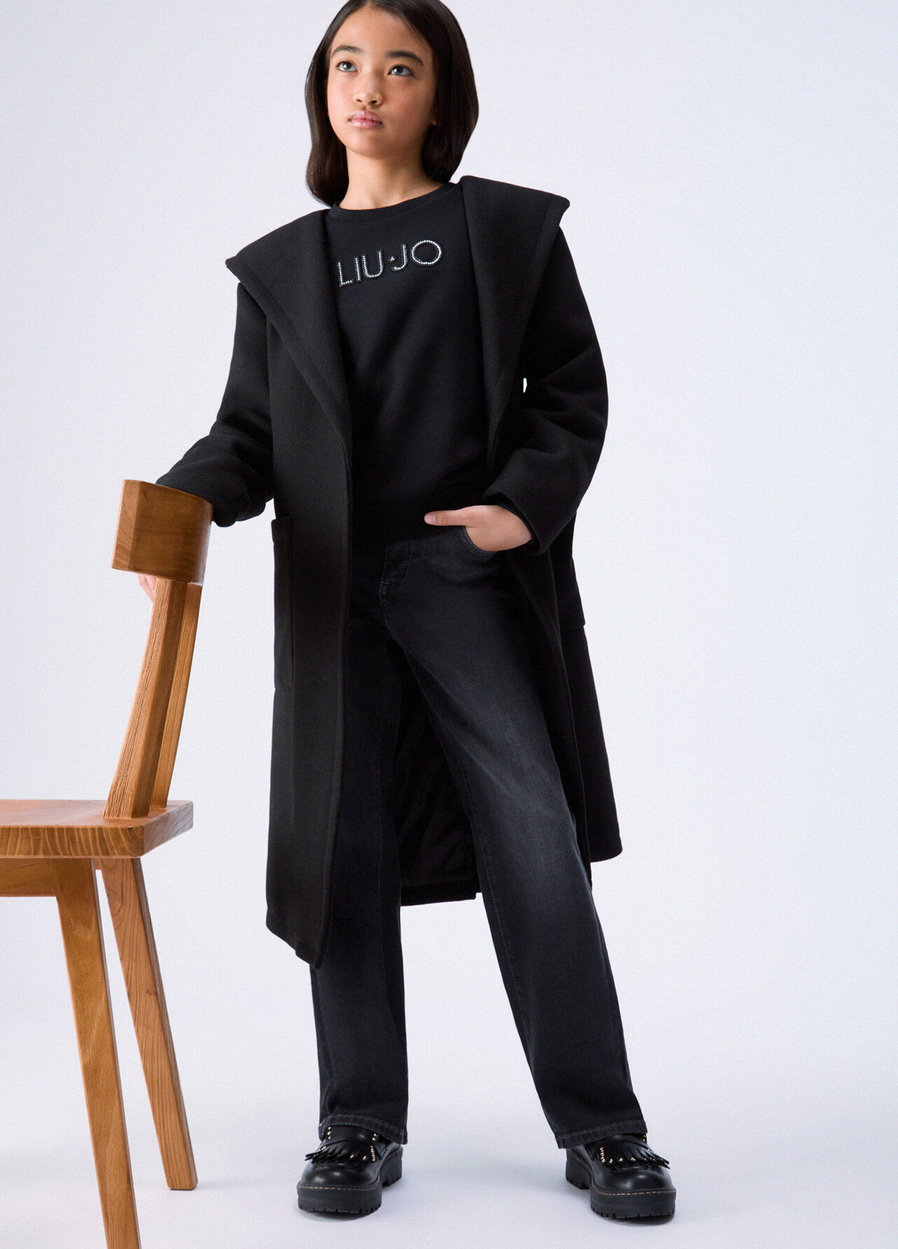 Pantalone straight - BLACK DENIM