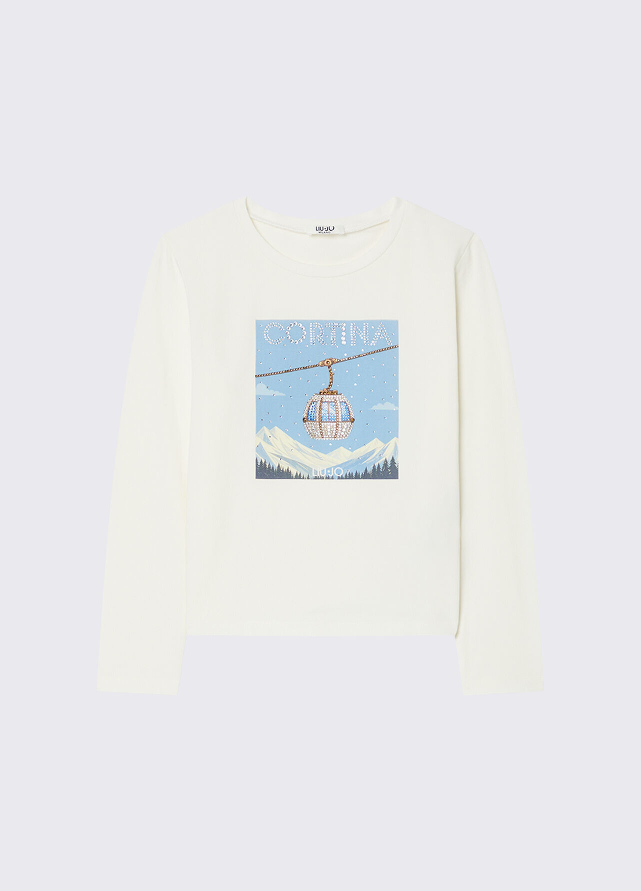 T-shirt in jersey con stampa - CORTINA PRINT