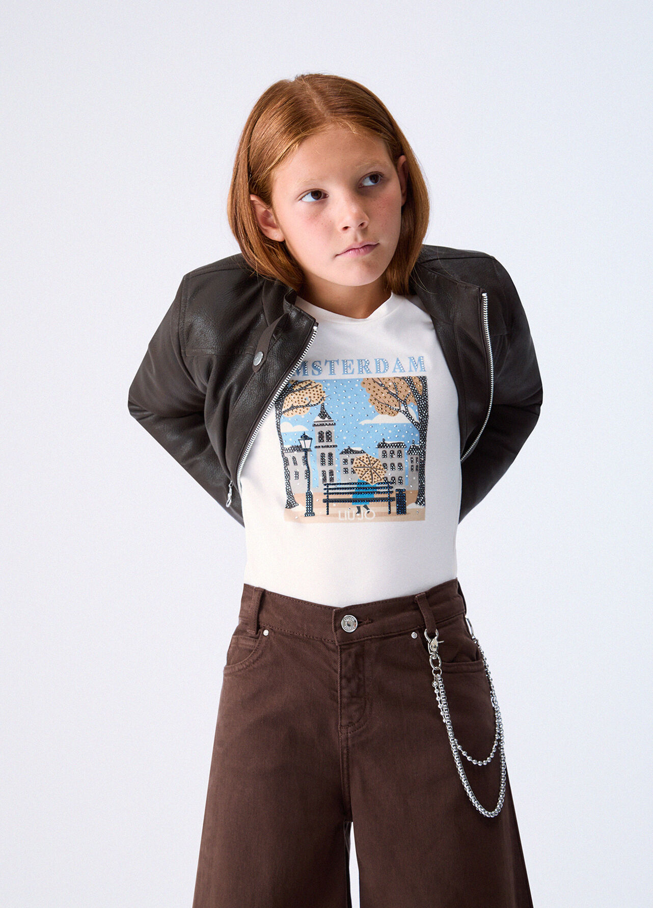 T-shirt in jersey con stampa - AMSTERDAM PRINT