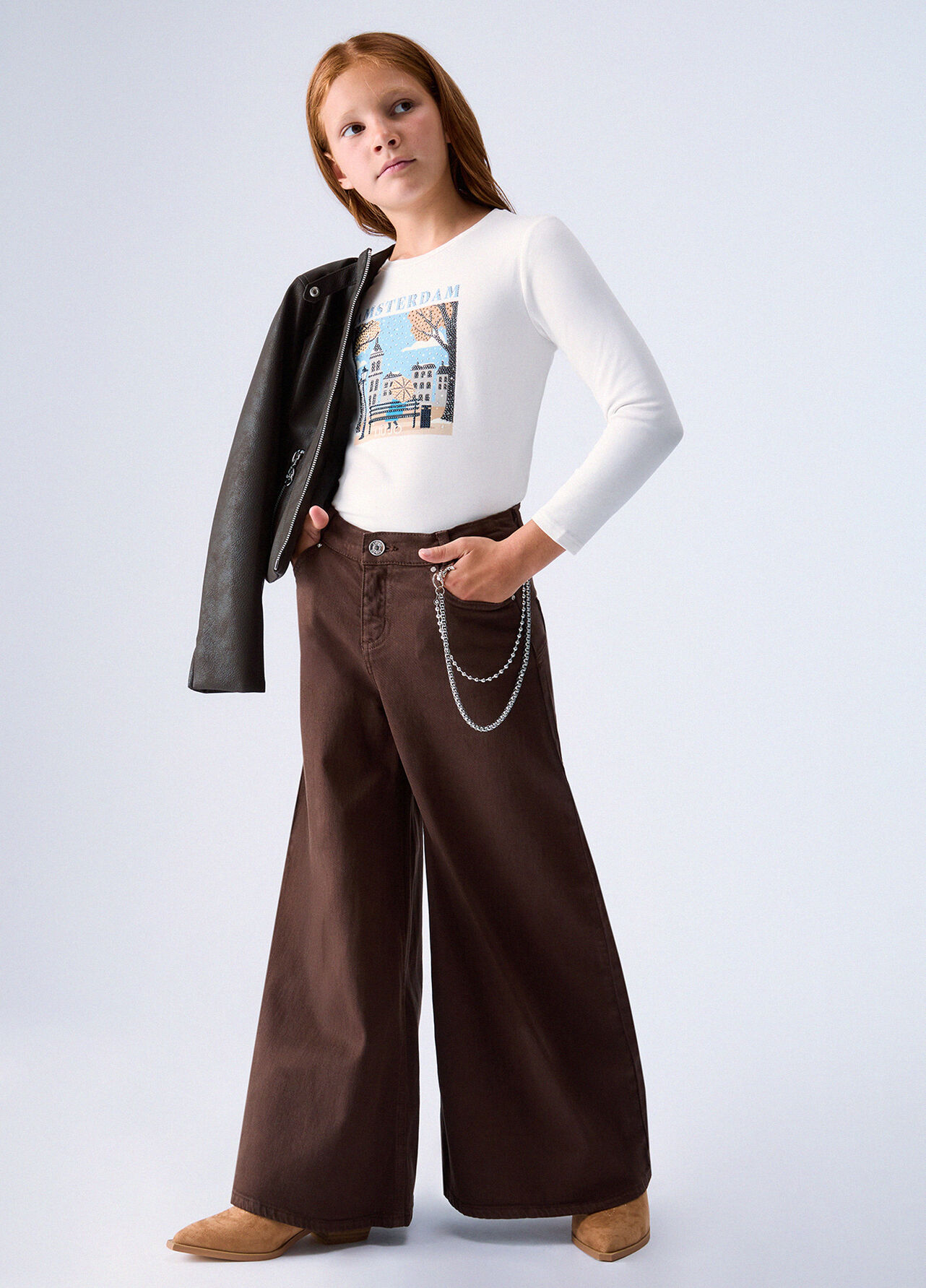 T-shirt in jersey con stampa - AMSTERDAM PRINT