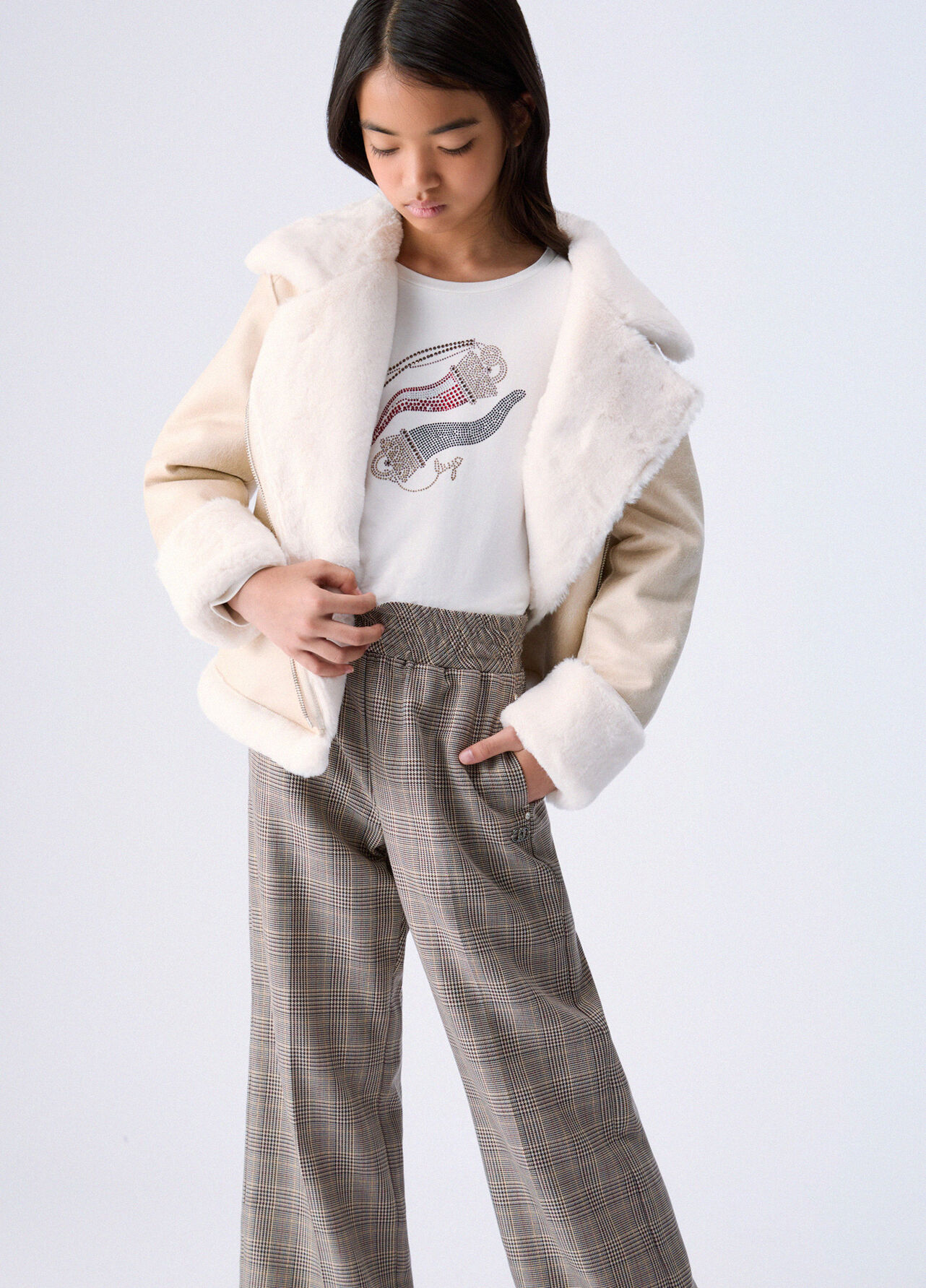 T-shirt in jersey con stampa - WHITE