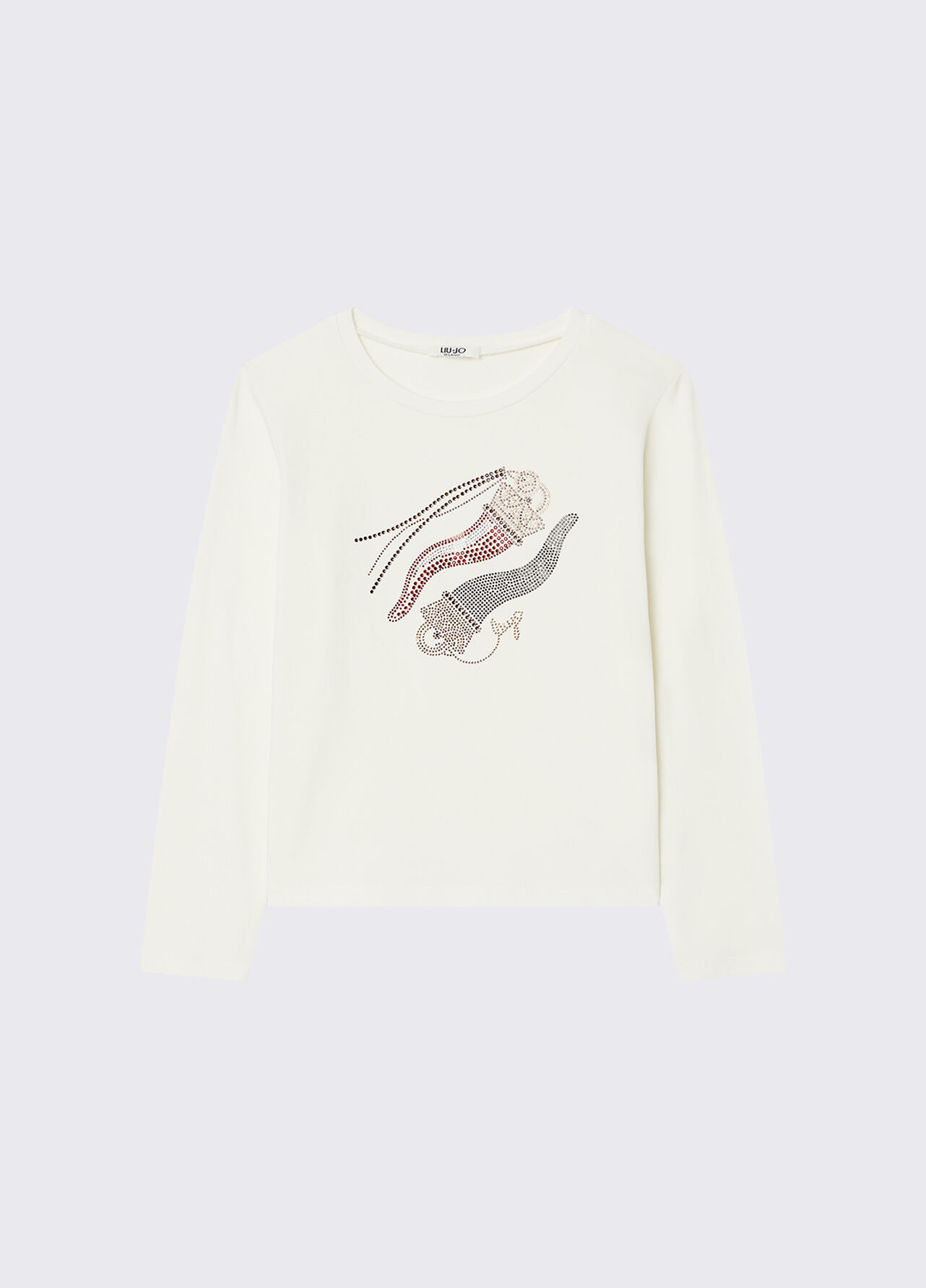 T-shirt in jersey con stampa - WHITE