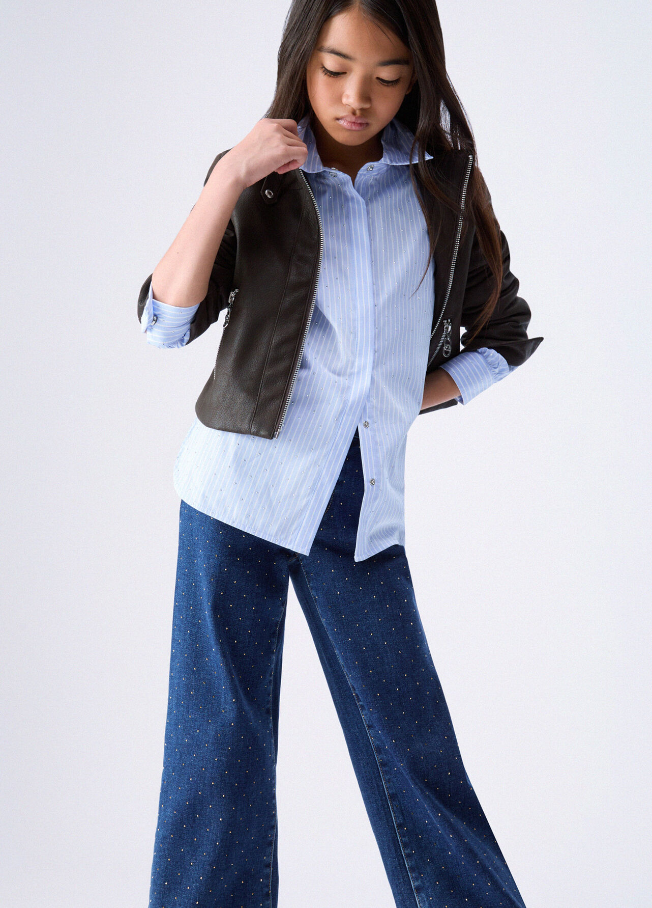 Camicia in popeline - LIGHT BLUE