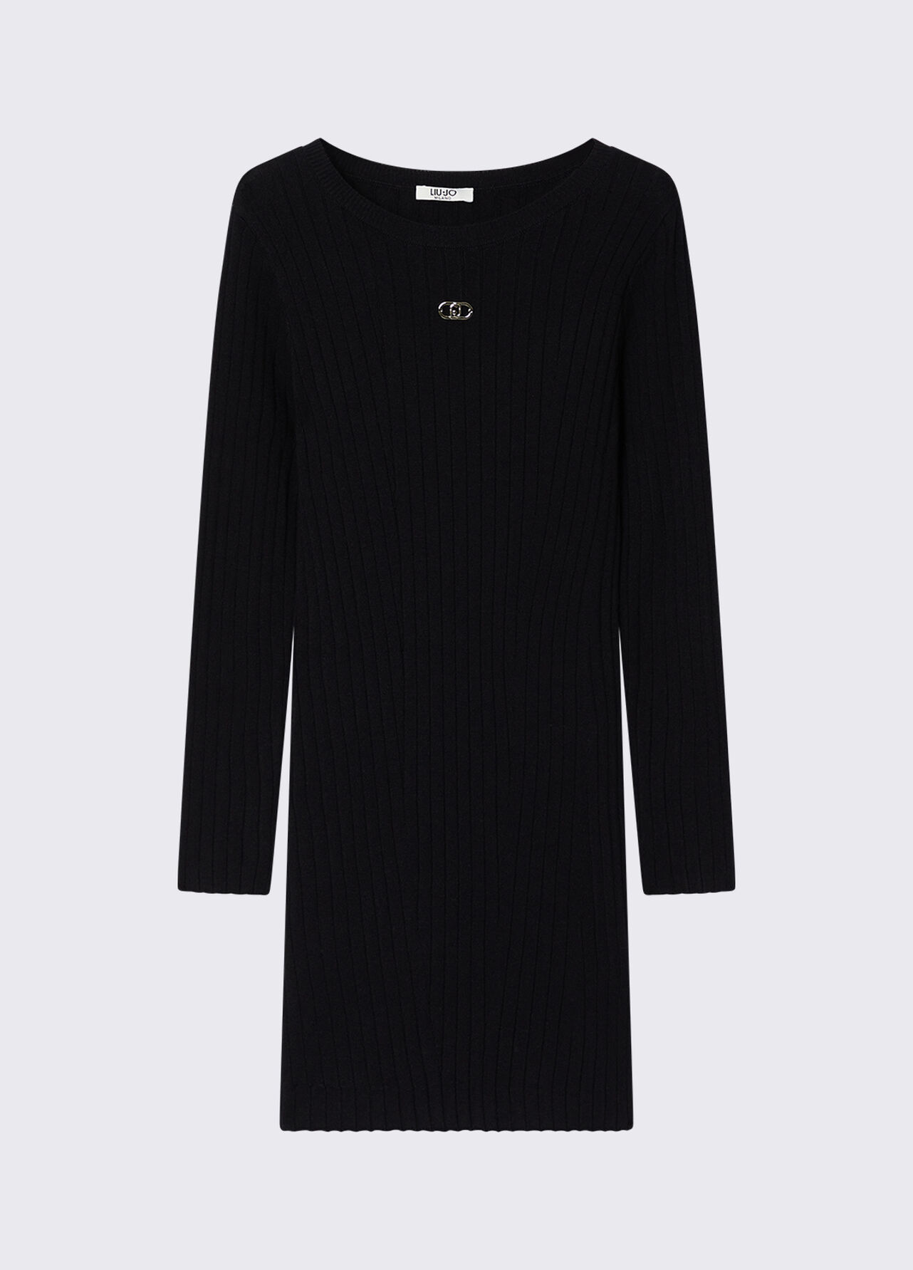 Abito corto in maglia - BLACK