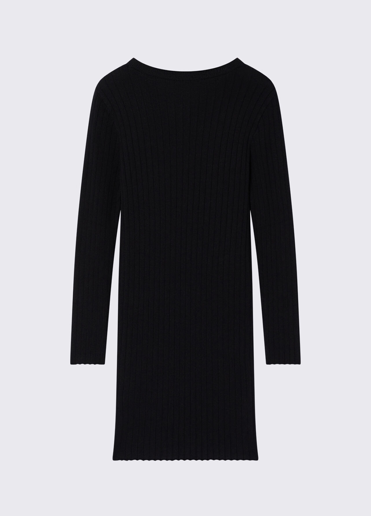 Abito corto in maglia - BLACK