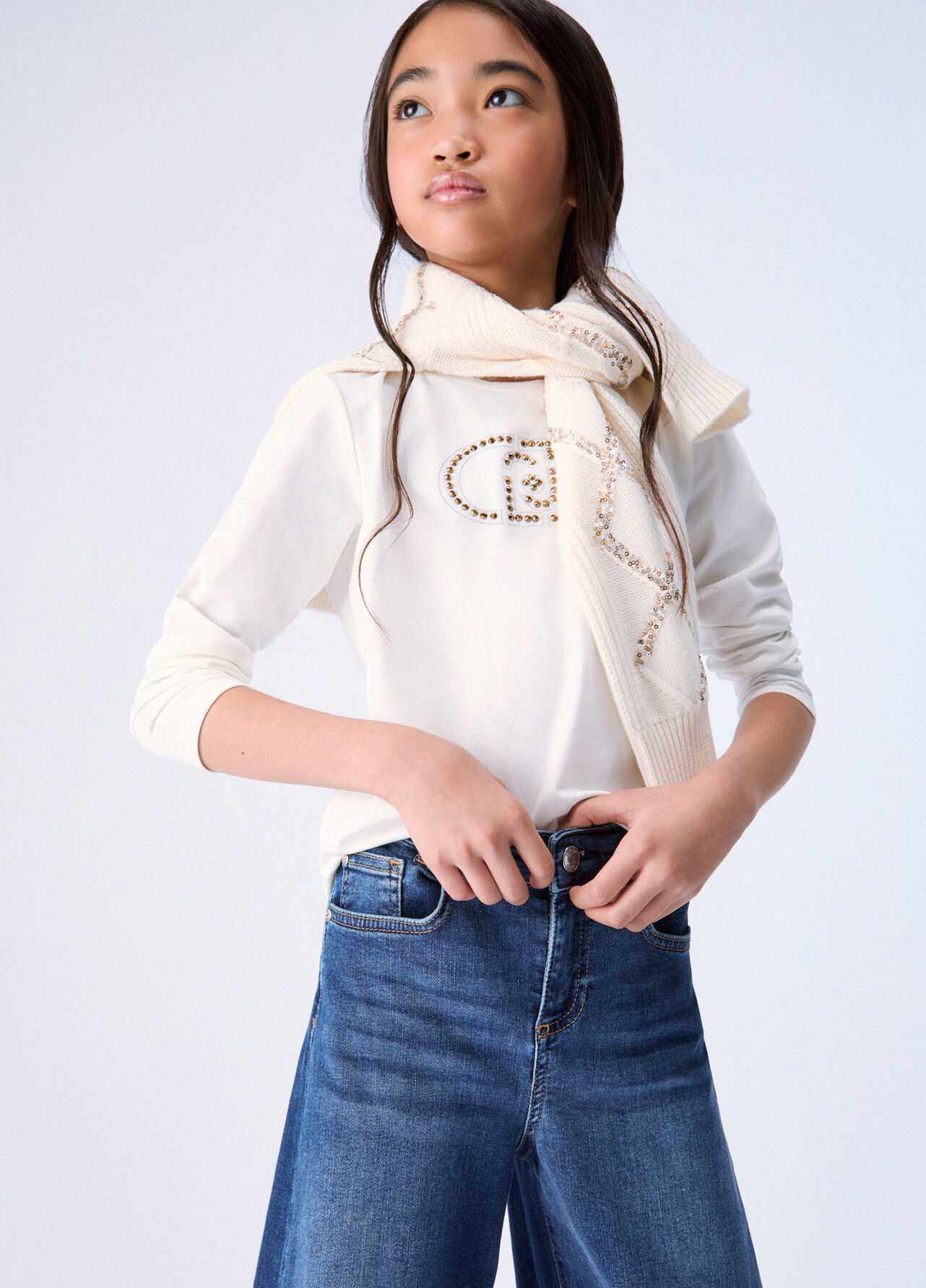 T-shirt con logo monogram - WHITE