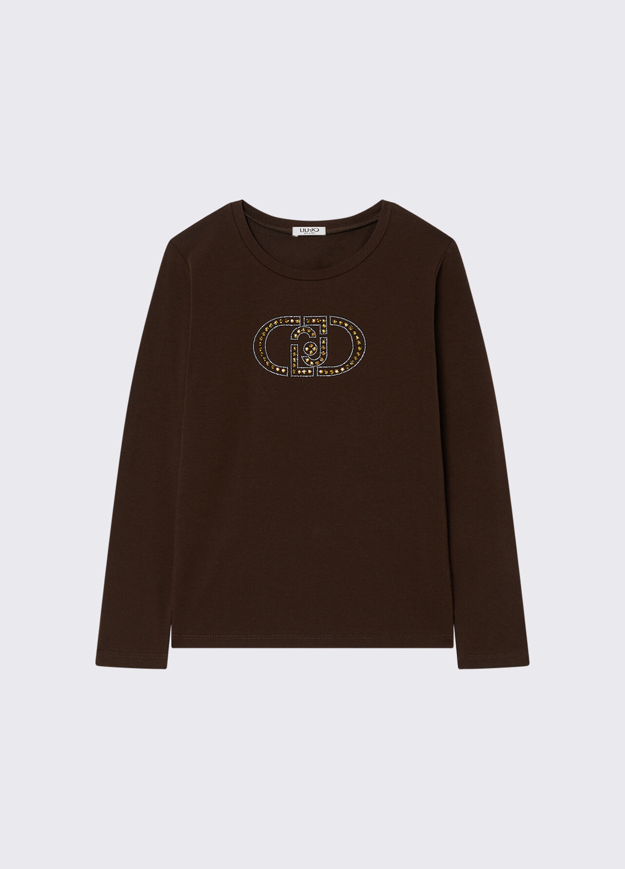 T-shirt con logo monogram - CHOCOLATE BROWN