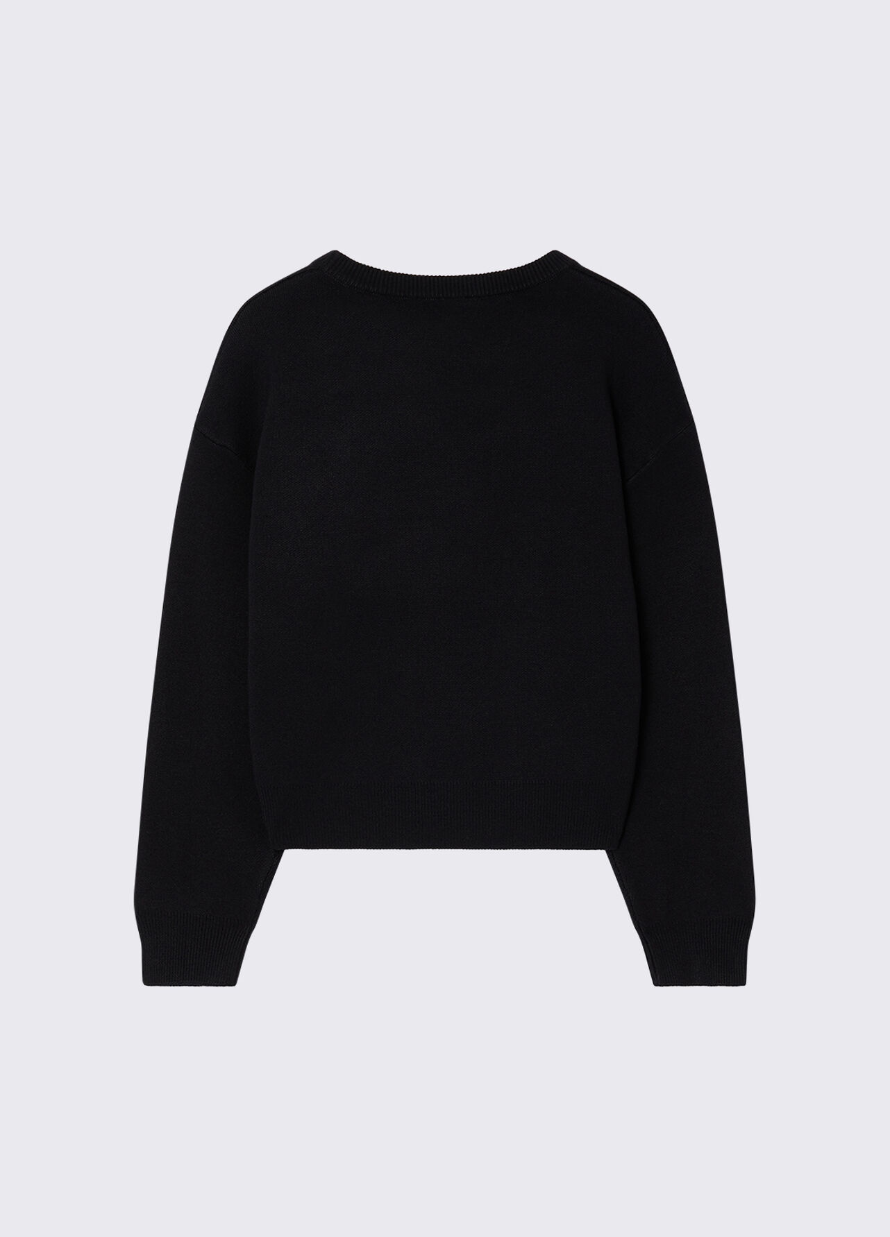 Maglia con ricamo gioiello - BLACK