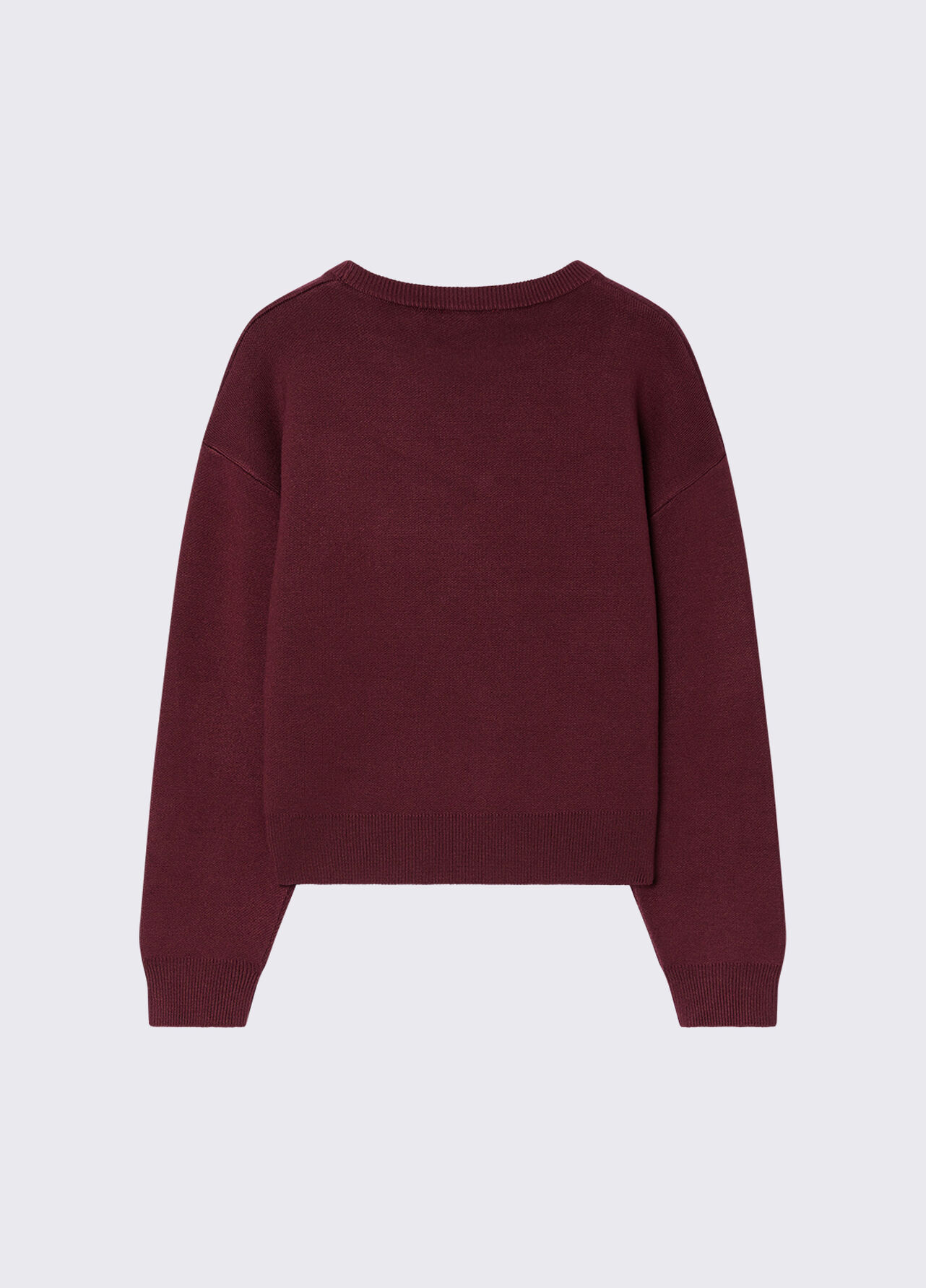 Maglia con ricamo gioiello - DARK RED