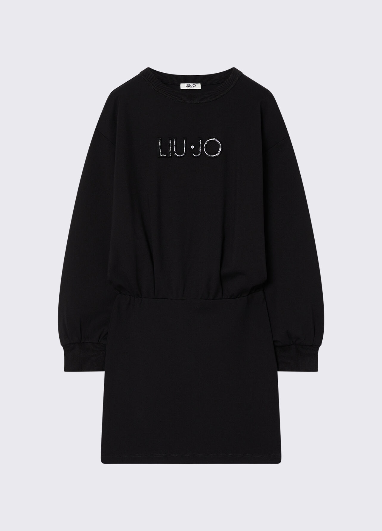 Abito corto in punto milano - BLACK