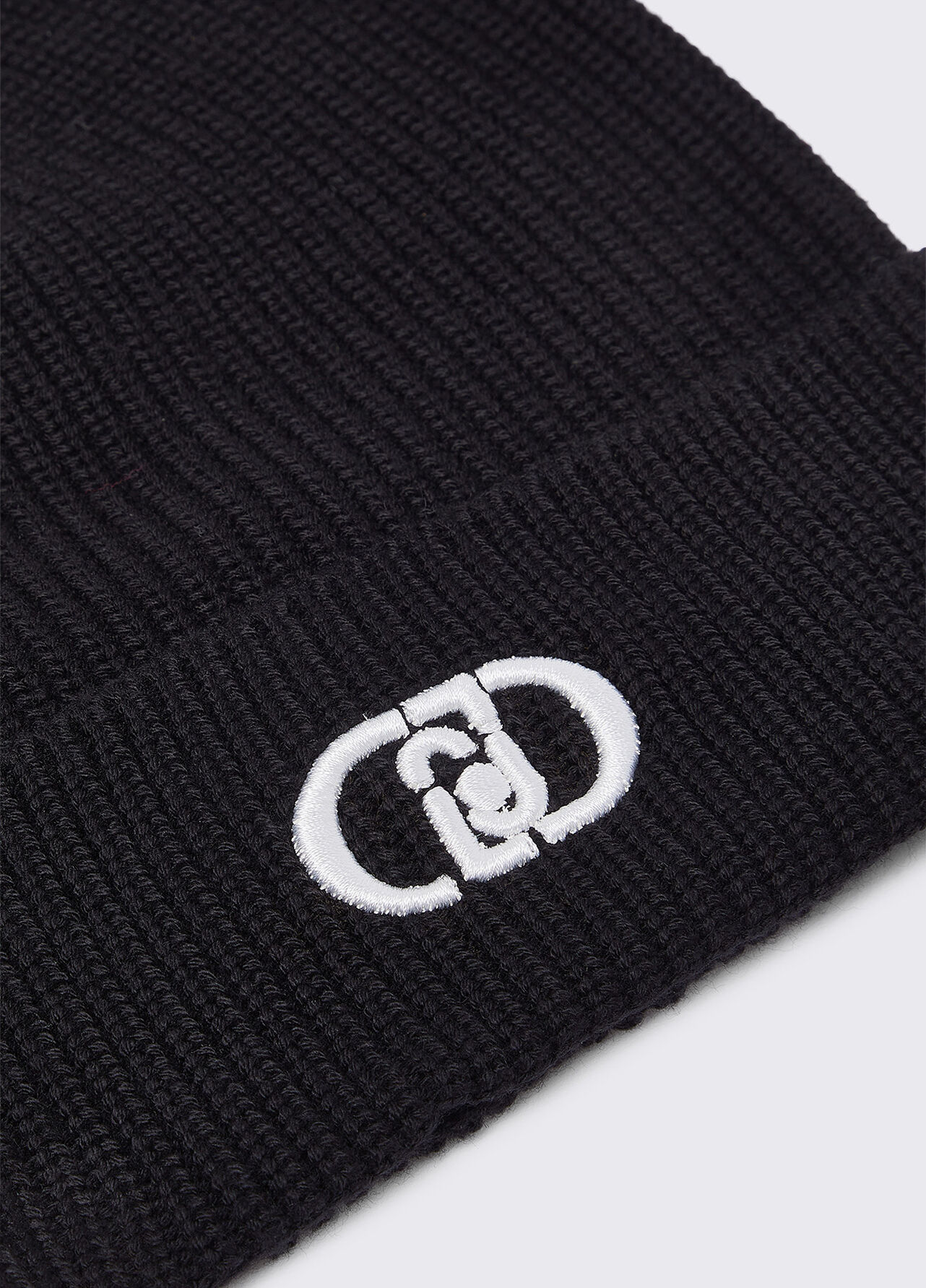 Cappello in maglia con logo - BLACK