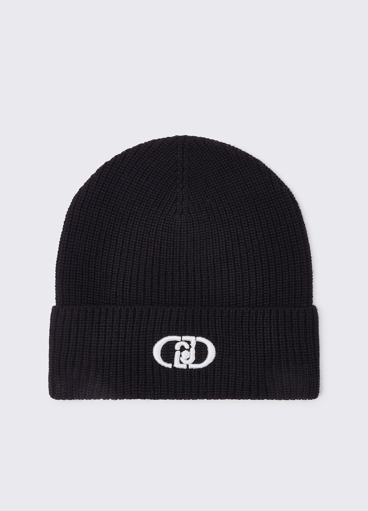 Cappello in maglia con logo - BLACK