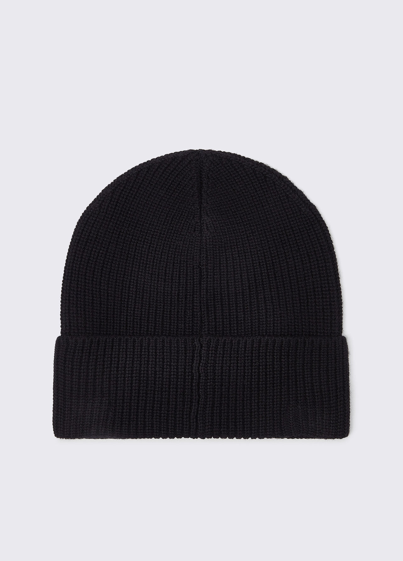 Cappello in maglia con logo - BLACK