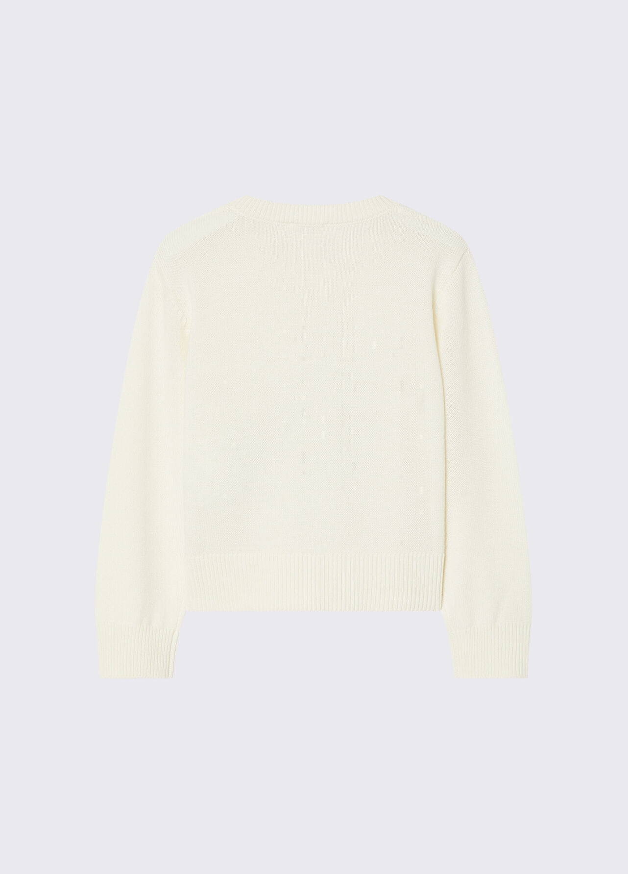 Maglia in lana jacquard - WHITE