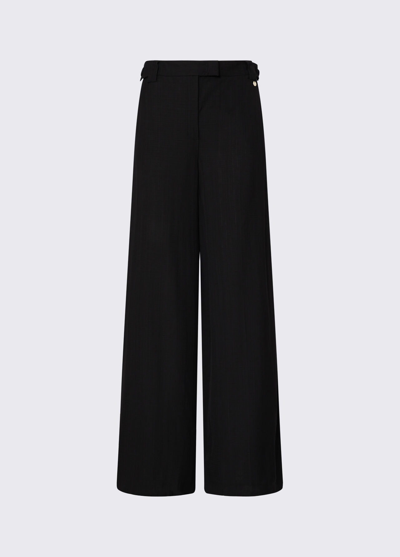 Pantaloni in viscosa fiammata - BLACK