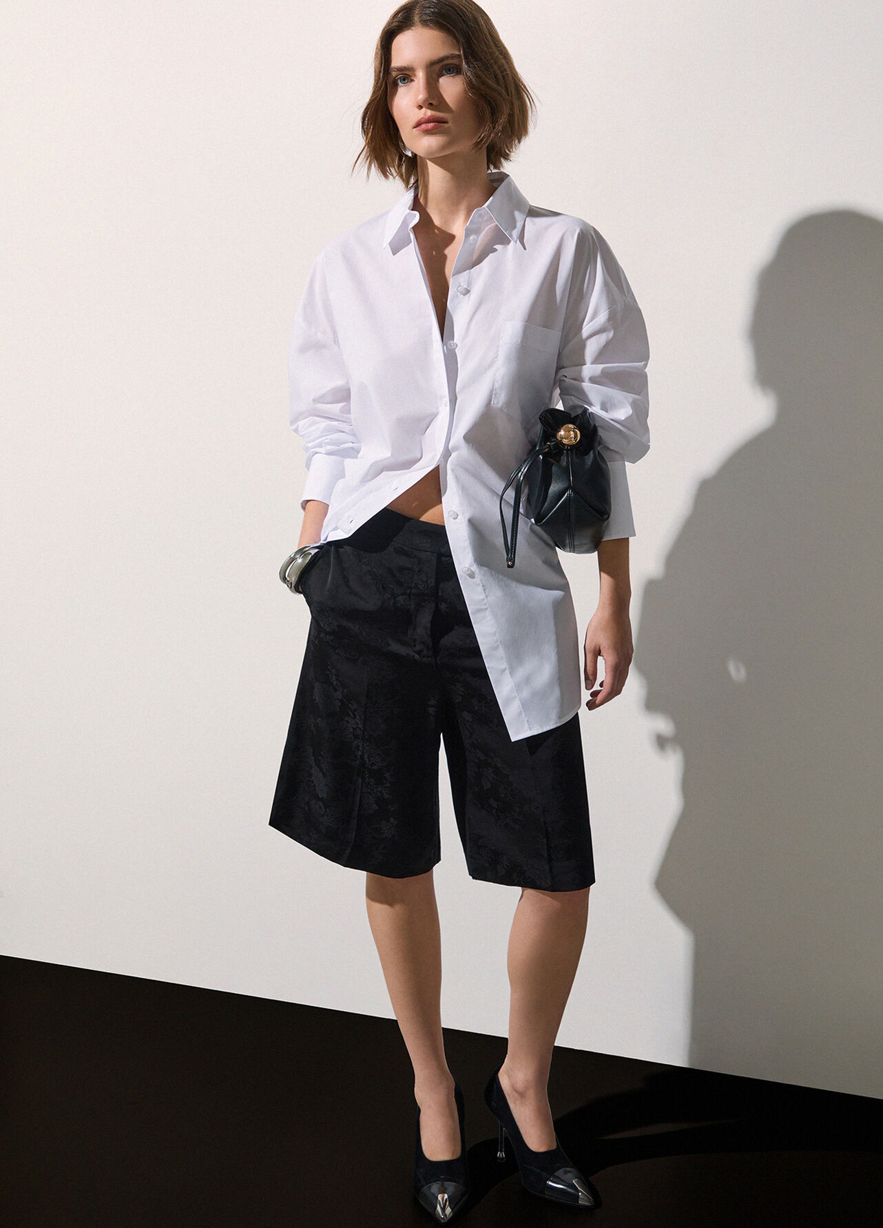 Camicia in popeline - OPTIC WHITE