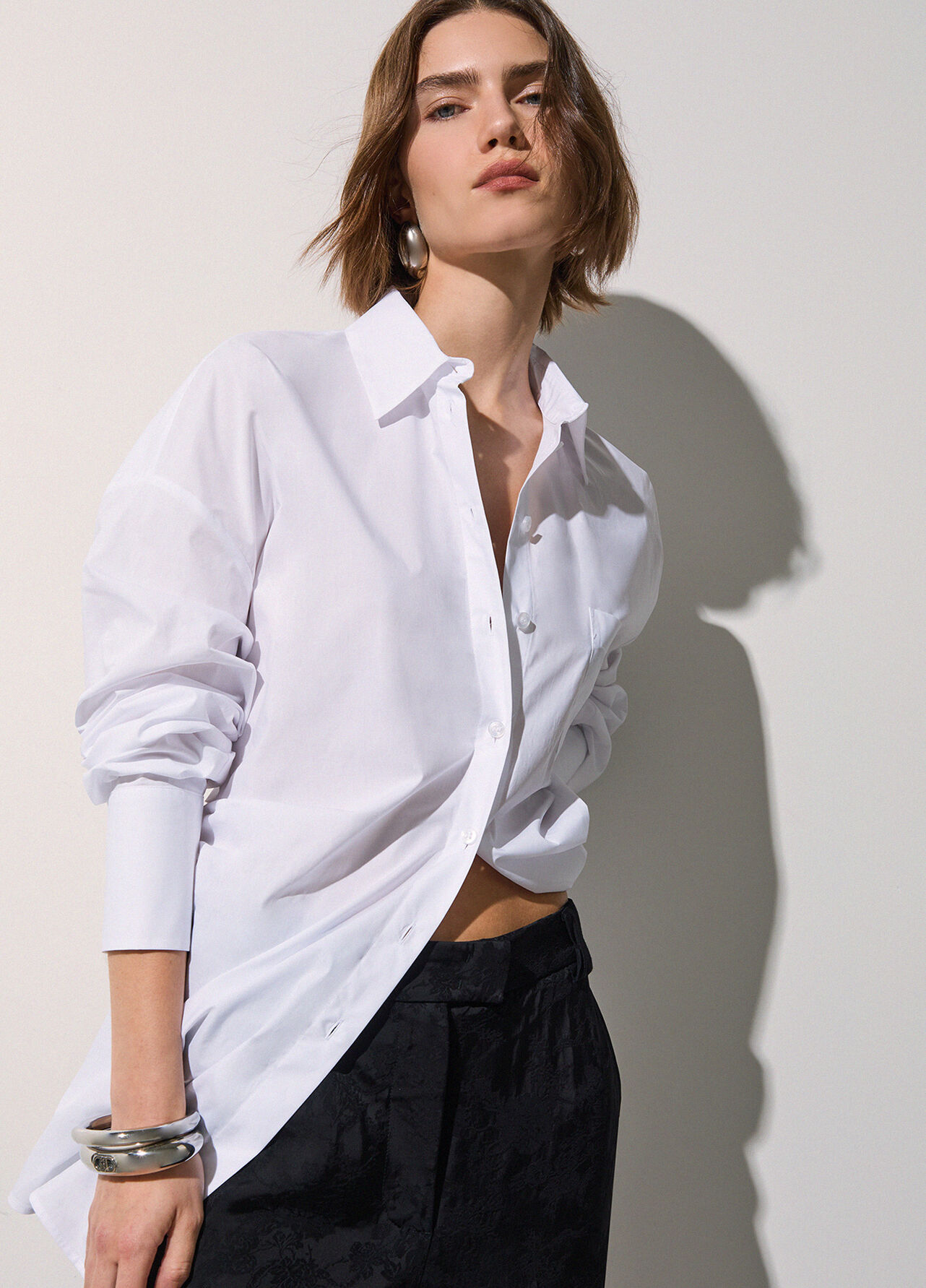 Camicia in popeline - OPTIC WHITE