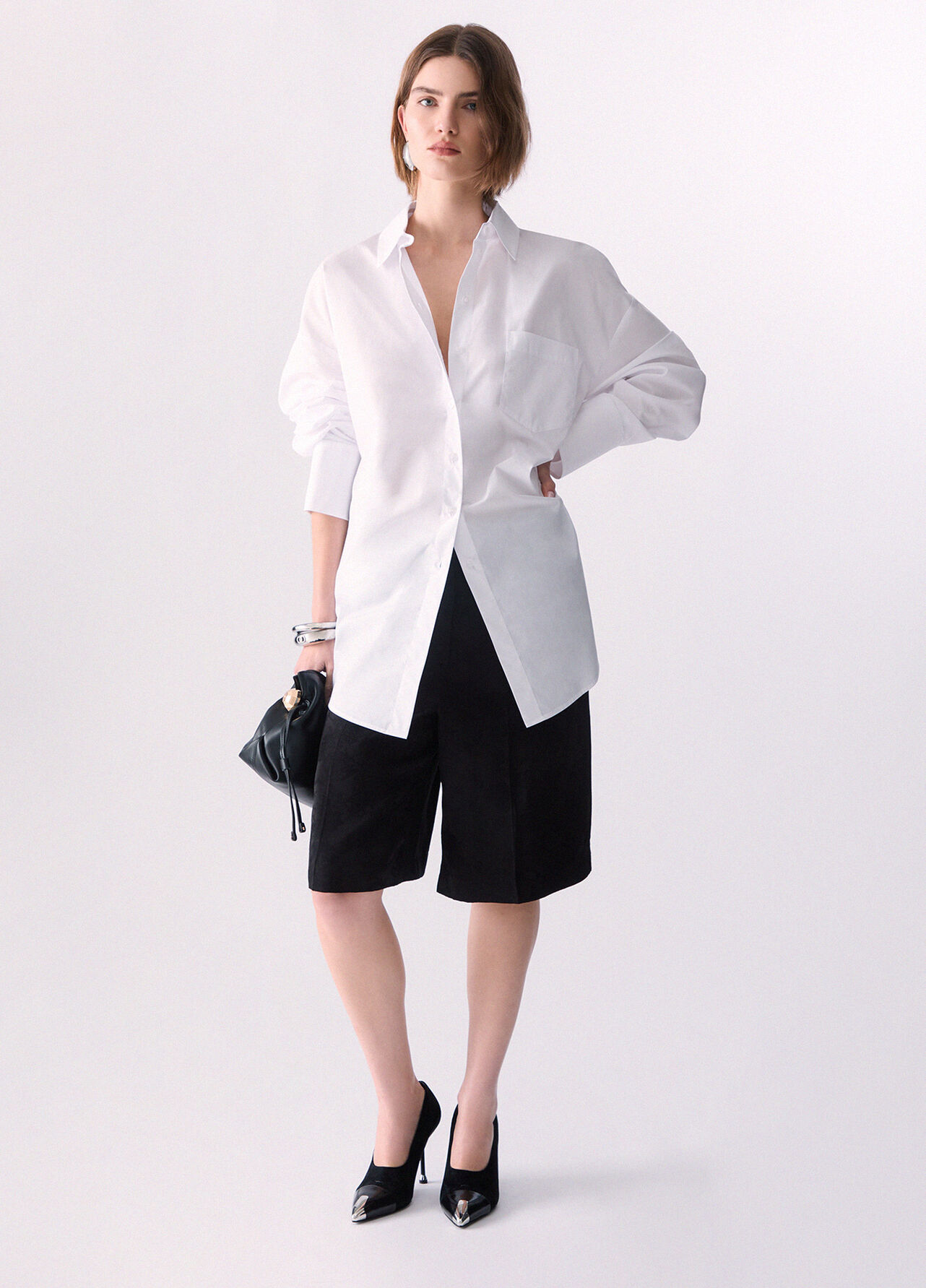 Camicia in popeline - OPTIC WHITE