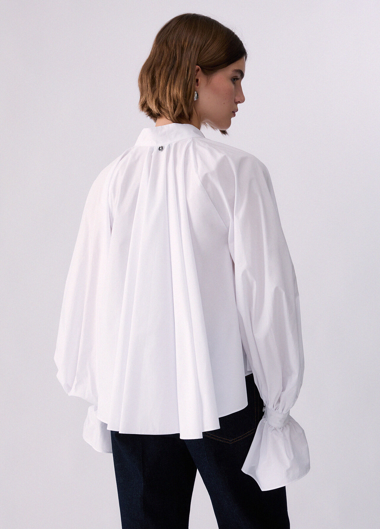 Camicia morbida in popeline - OPTIC WHITE