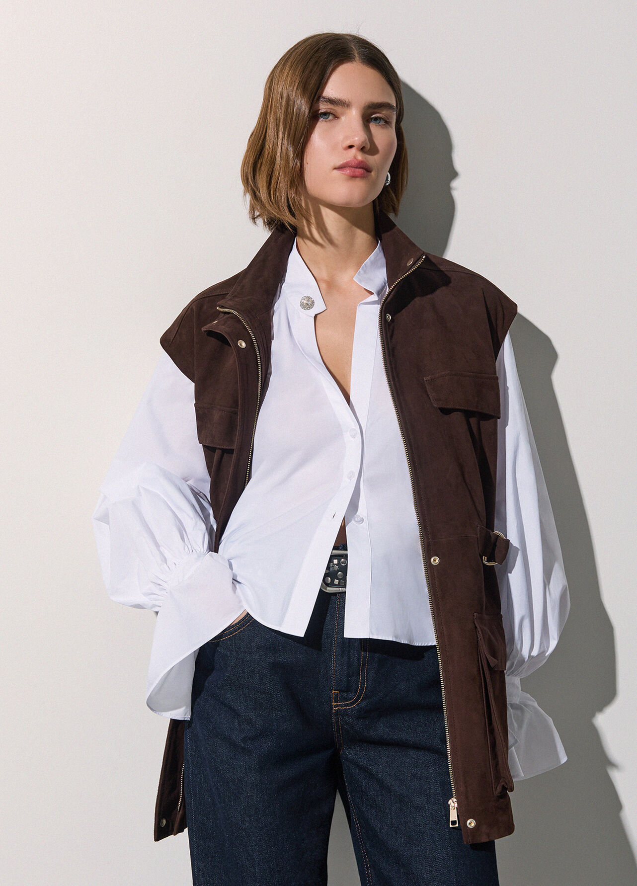 Camicia morbida in popeline - OPTIC WHITE