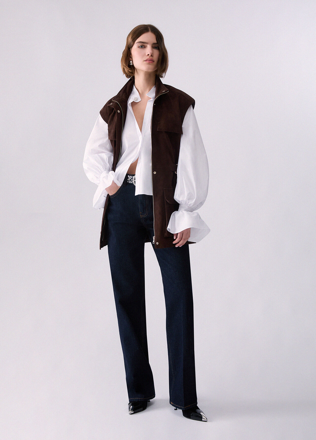 Camicia morbida in popeline - OPTIC WHITE
