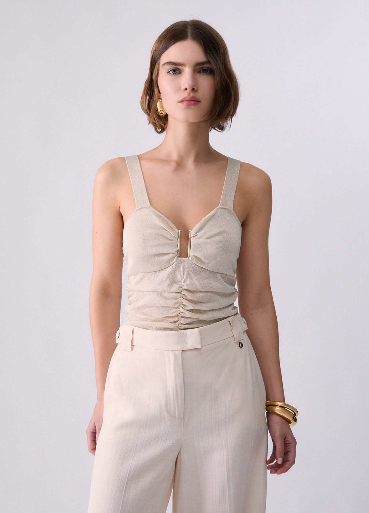 Top elegante in lurex® - CREAM