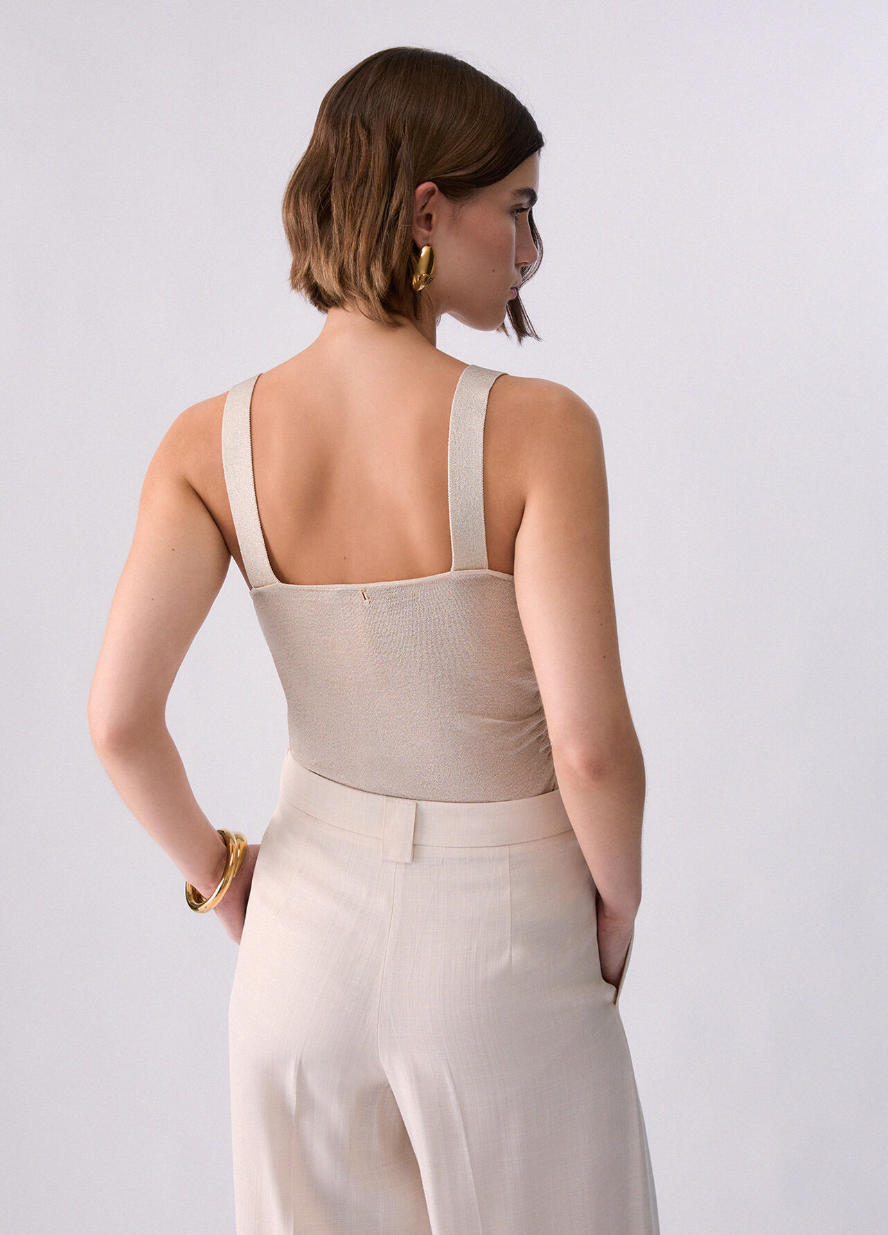 Top elegante in lurex® - CREAM