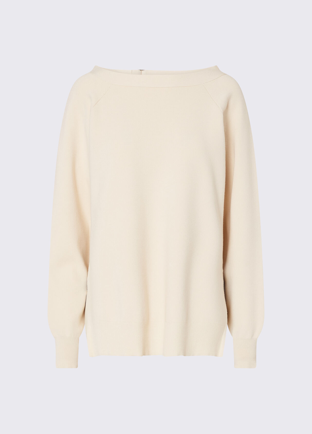 Felpa in maglia con cut-out - CREAM
