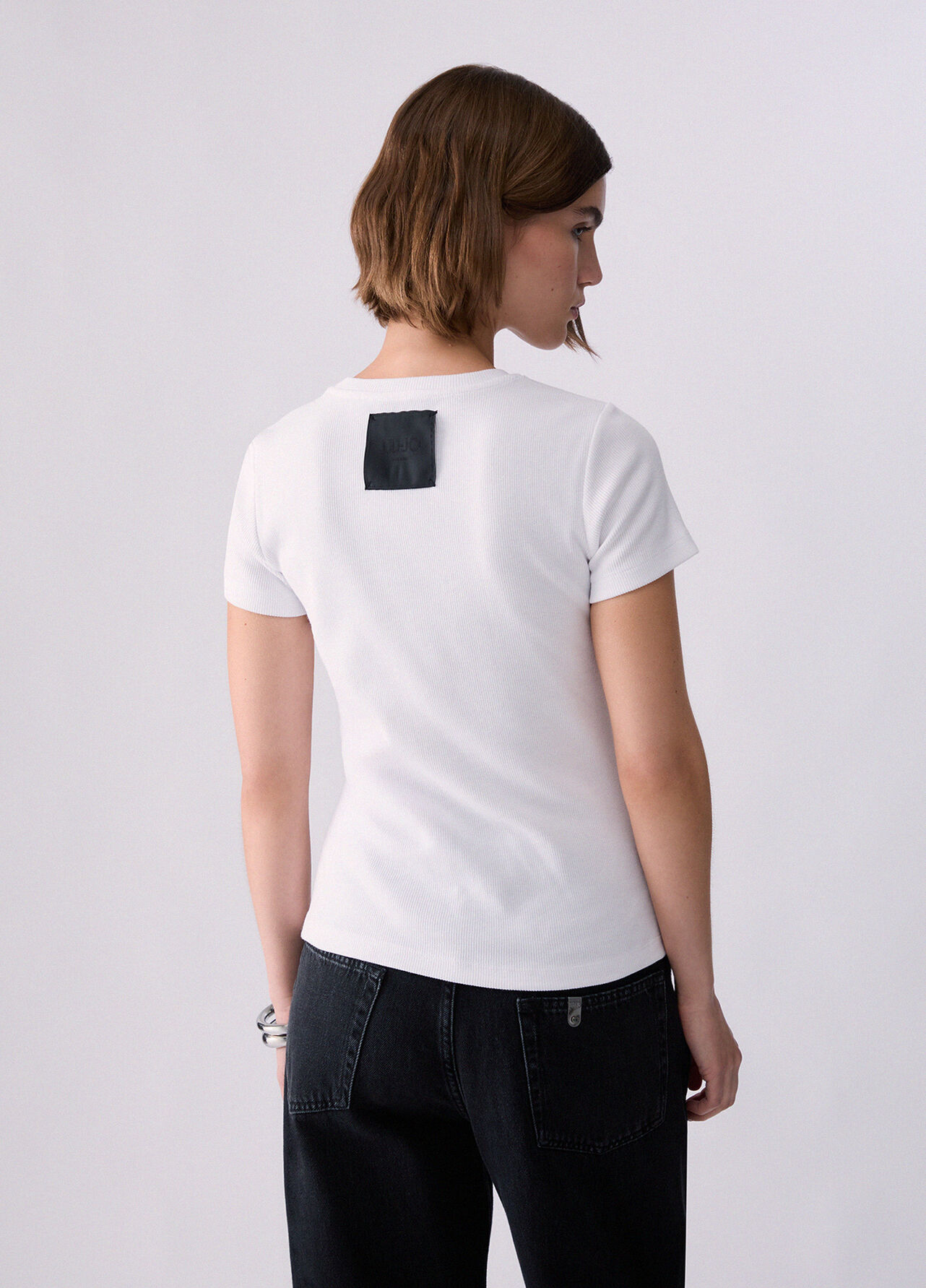 T-shirt con patch logo - OPTIC WHITE