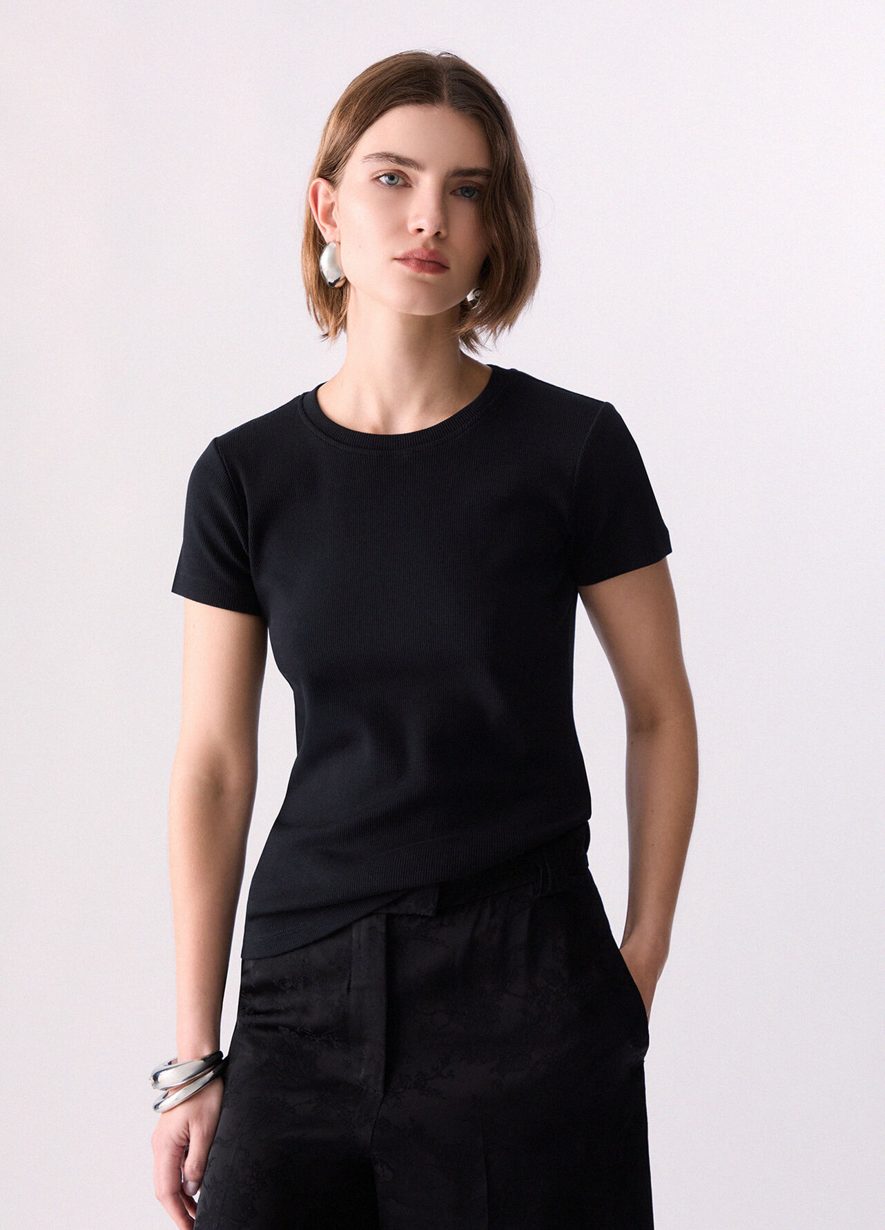 T-shirt con patch logo - BLACK