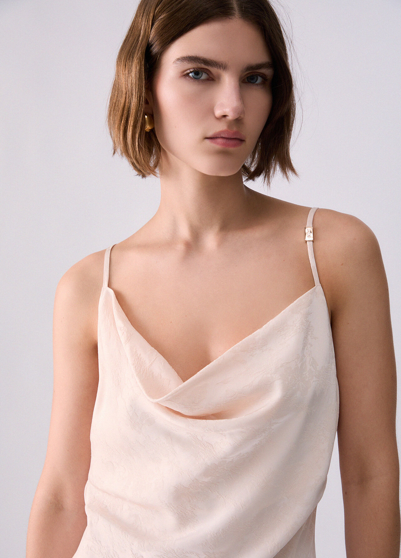 Abito lungo jacquard - CREAM