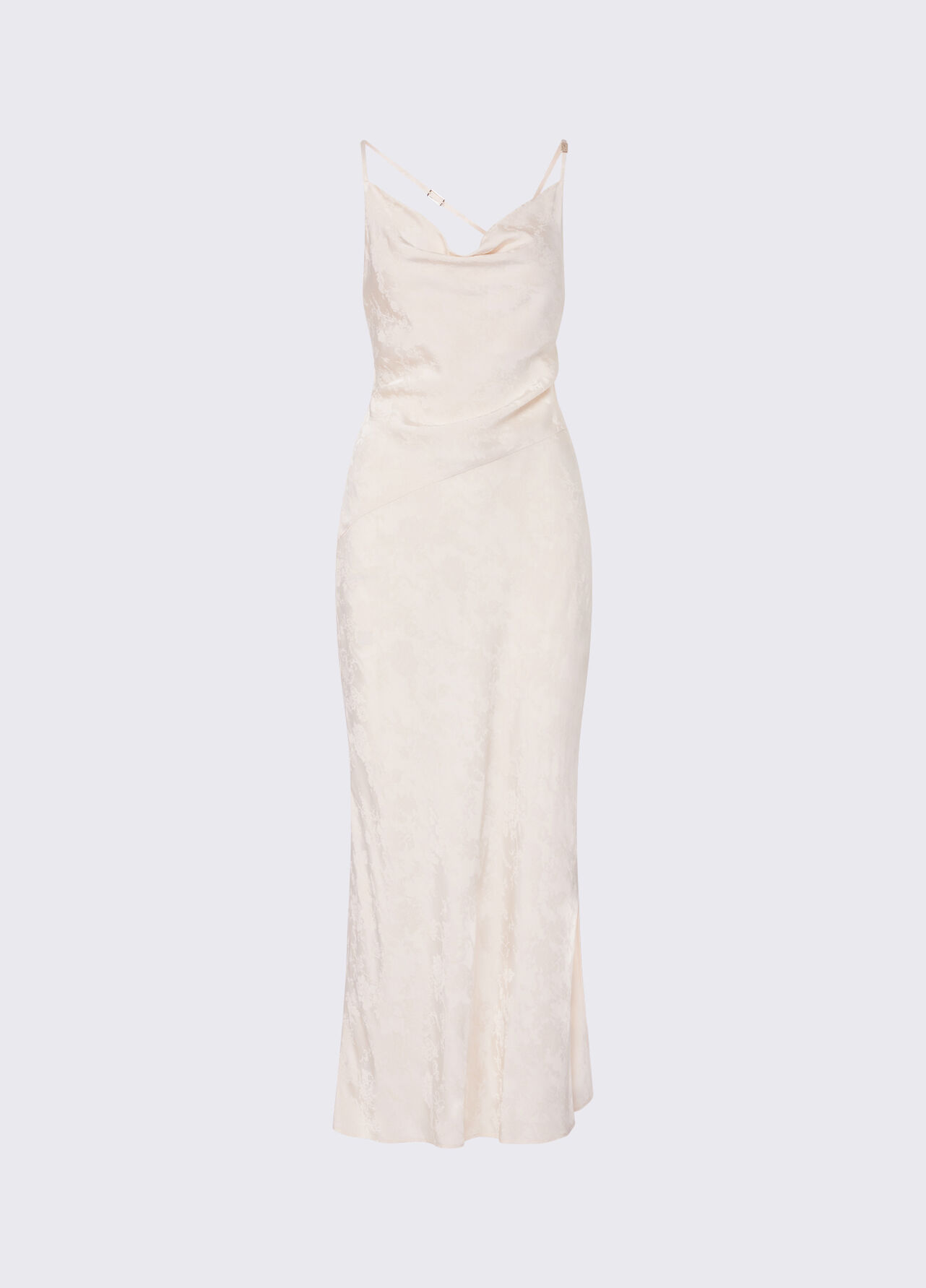 Abito lungo jacquard - CREAM