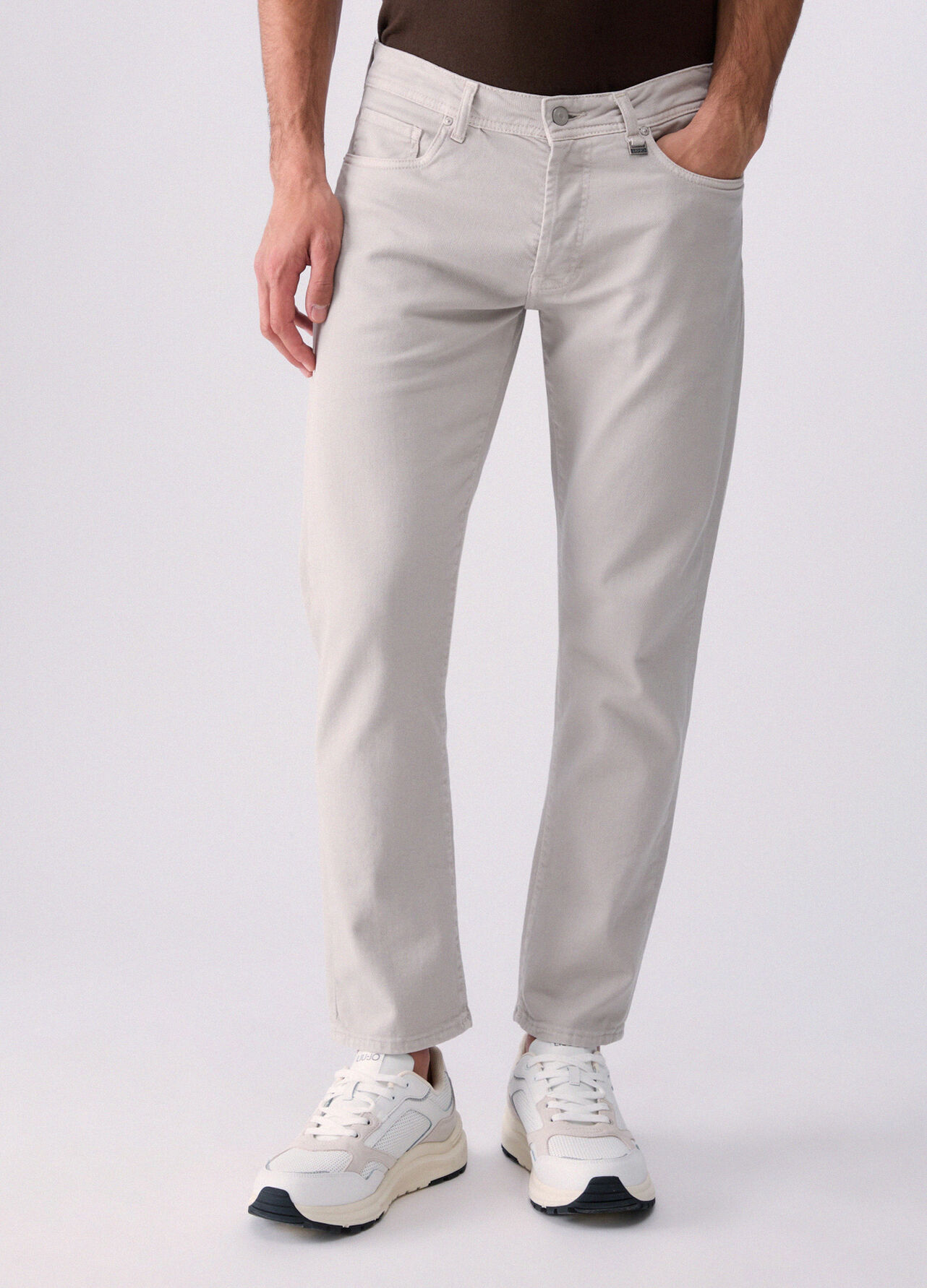 Pantaloni slim fit - LIGHT GREY