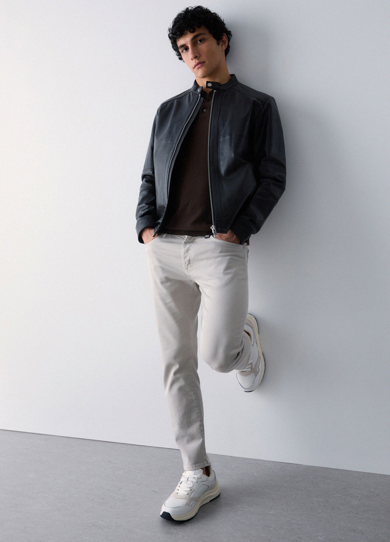 Pantaloni slim fit - LIGHT GREY