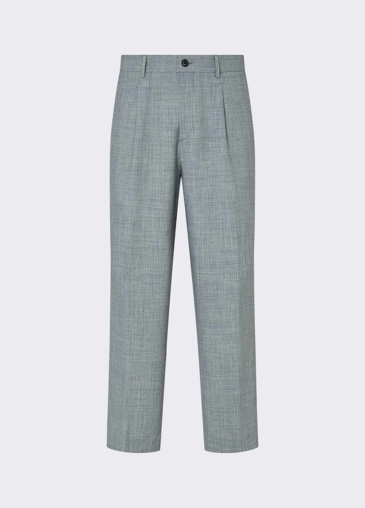 Pantaloni chino in misto lana - MELANGE GREY