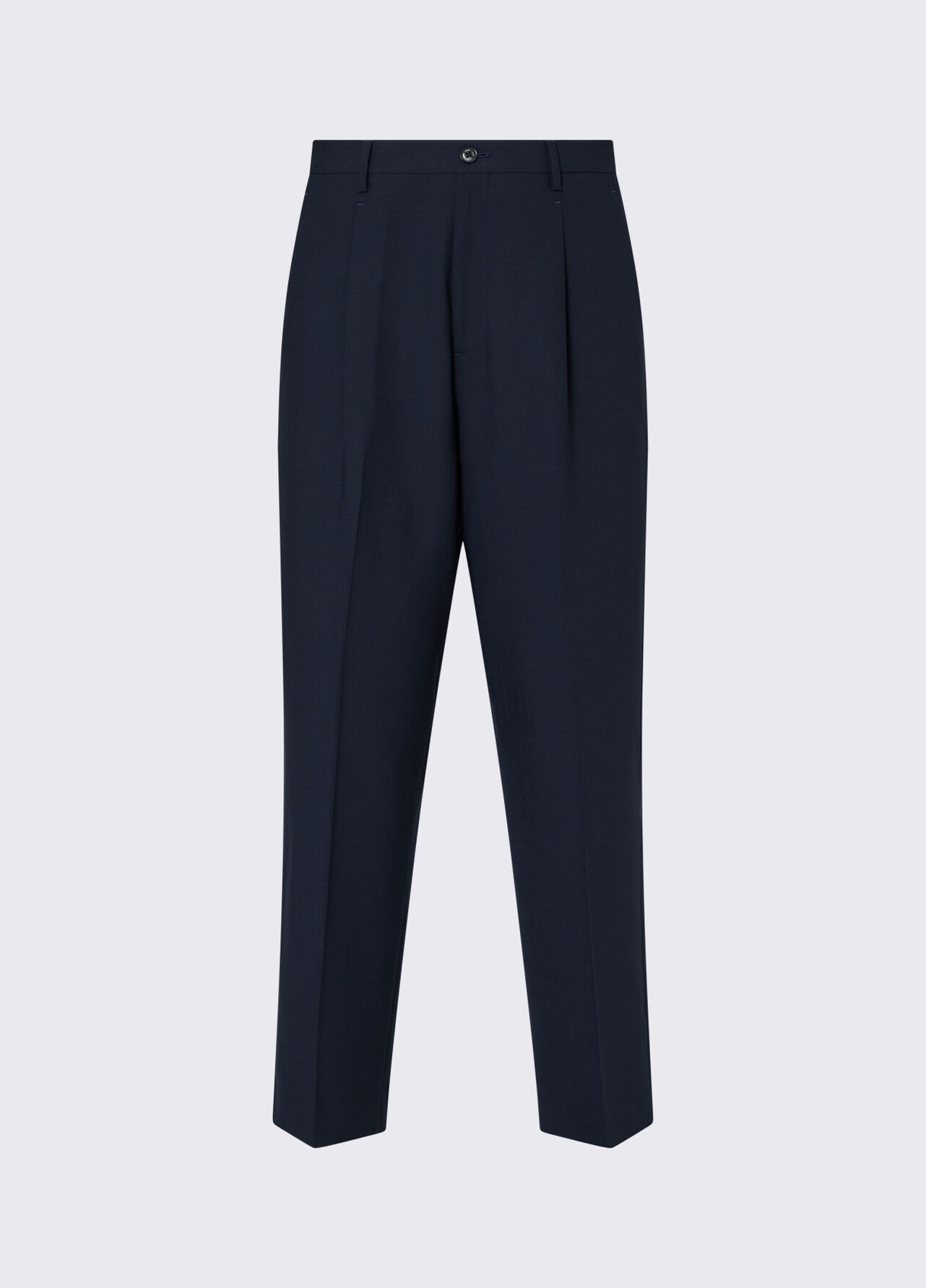 Pantaloni chino in misto lana - DARK BLUE