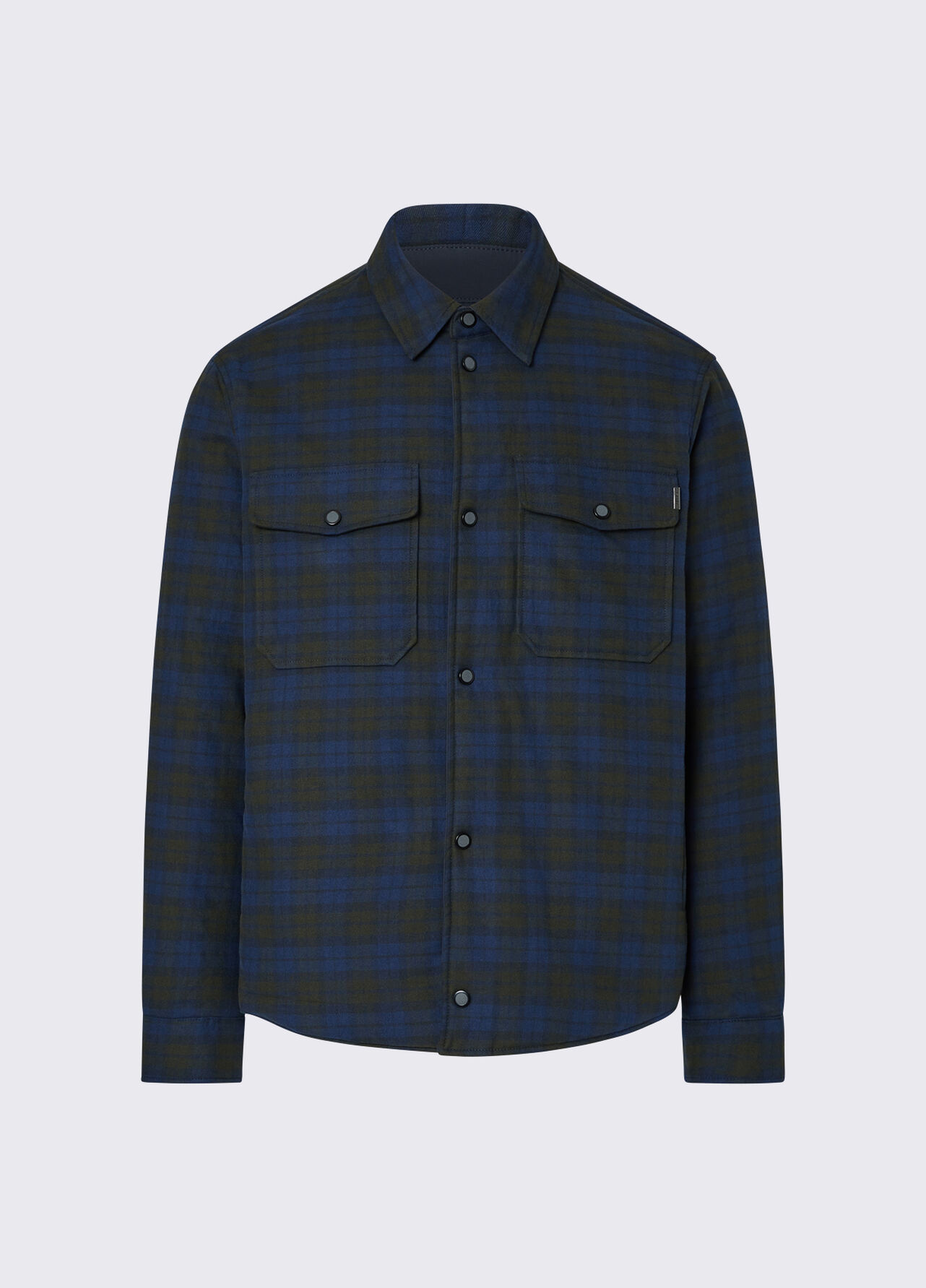 Overshirt in tartan - BROWN / BLUE
